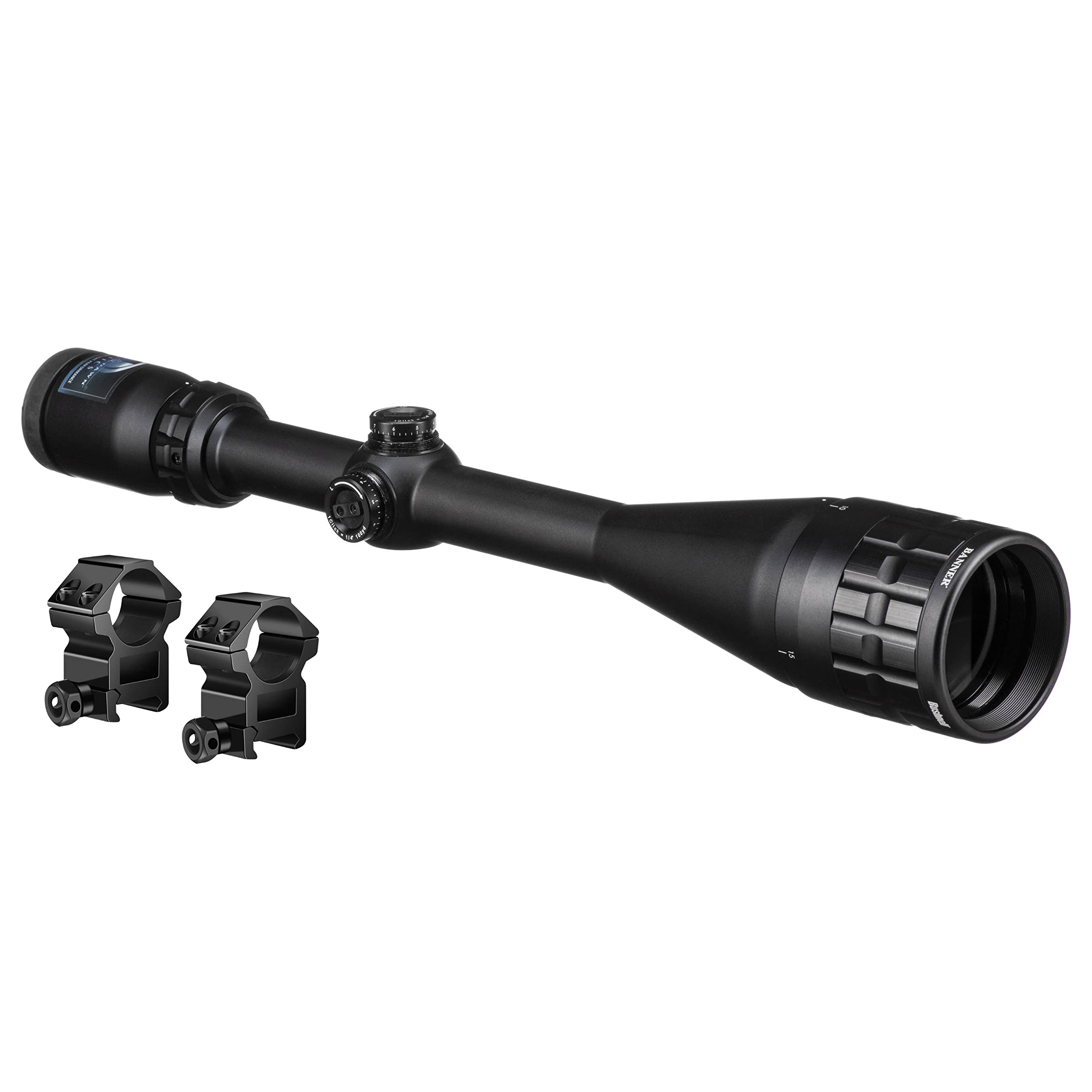 Bushnell Banner 6-18x50 Rifle Scope - Matte Black Finish with Multi-X Reticle & Included Scope Rings | Ideal for Hunting, Target Shooting & Long-Range Precision