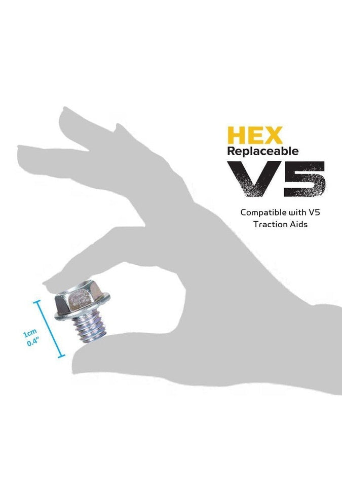 Icetrax Hex Replacement Spikes for V5 Ice Cleats - Durable Traction Spikes for Winter Boots, Hiking & Ice Fishing | Anti-Slip Safety Gear for Snowy & Icy Conditions