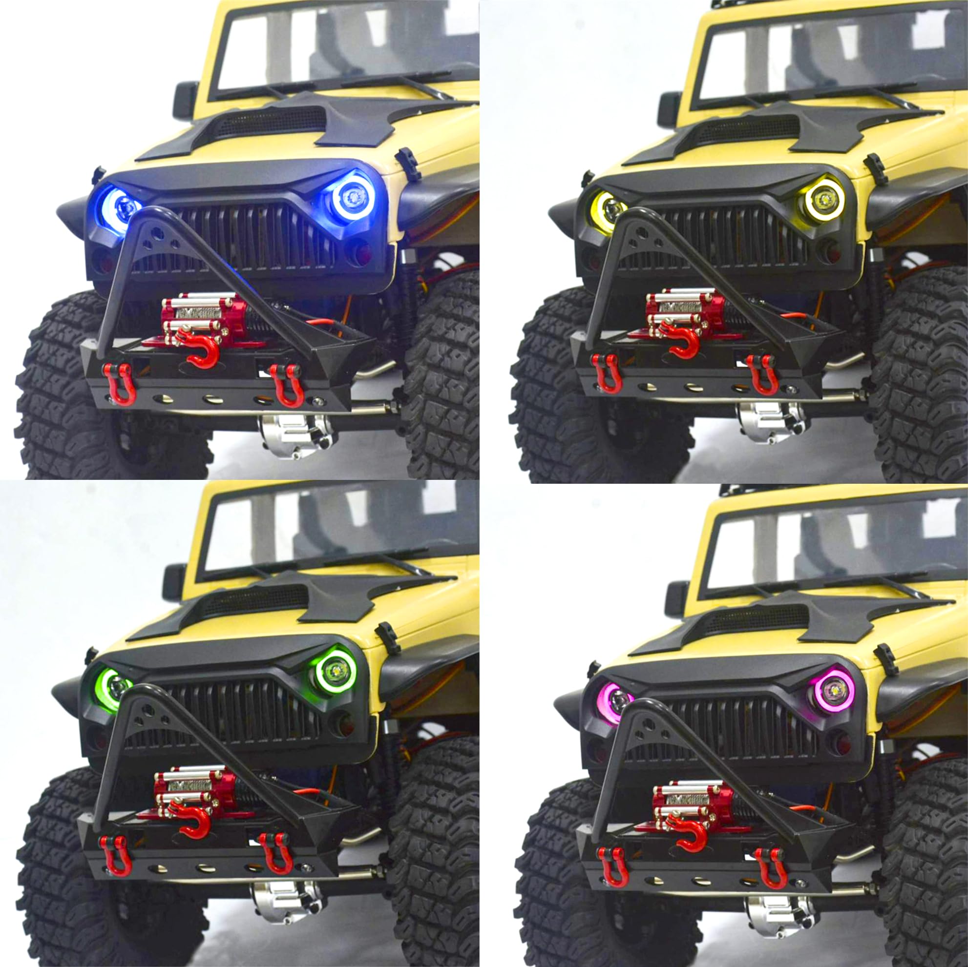 Waterproof LED Light Kit for TRX-4 SCX10 RC Crawler - 12 Modes for Off-Road Night Driving