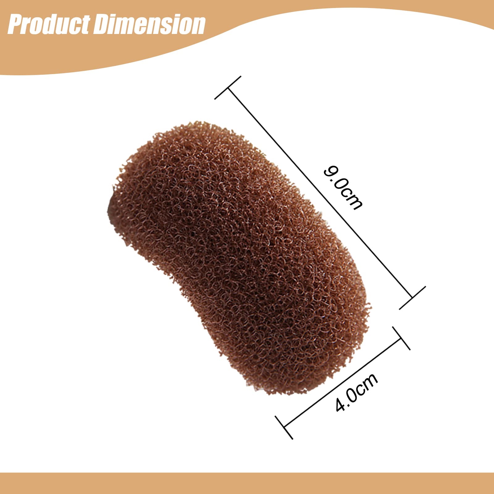 2 Pcs Volumizing Hair Inserts Comb & Styling Clip - Beehive Hair Base Boosters for Women & Girls (Black & Brown) | Perfect for Updos, Ponytails & Vintage Hairstyles