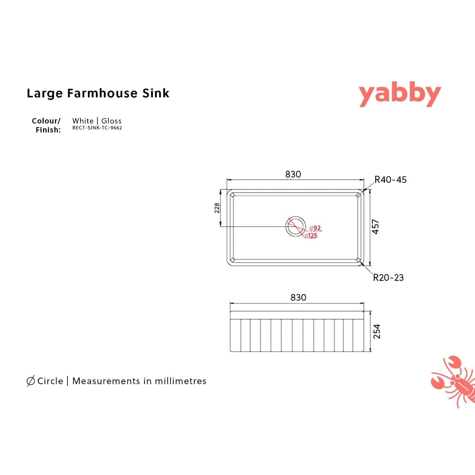Large Farmhouse Fireclay Sink - Durable Kitchen Sink for Modern & Rustic Homes - Perfect for Cooking, Cleaning & Entertaining