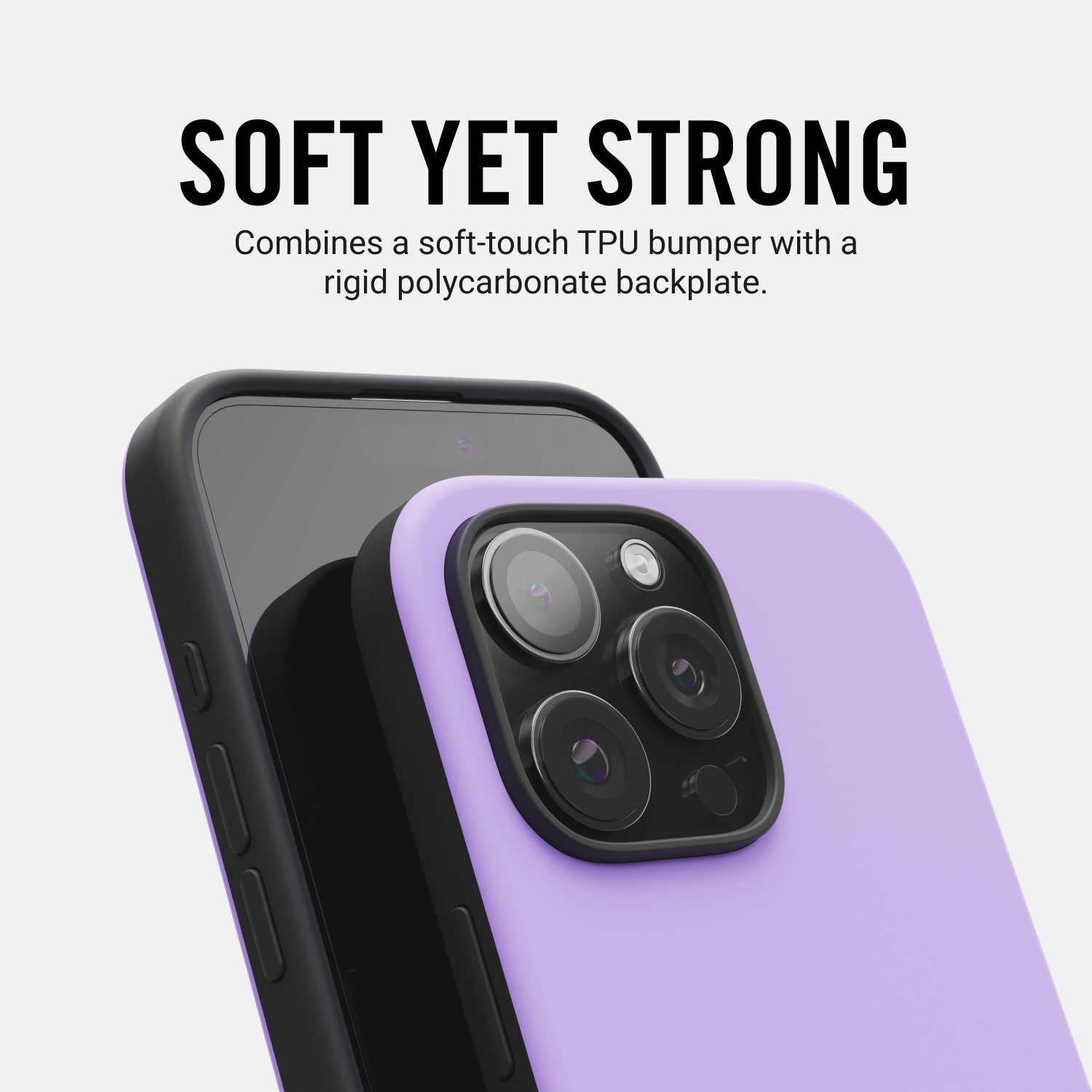 Durable Lavender Phone Case for iPhone 16 Plus - Slim Protective Cover with Shock Absorption - Perfect for Everyday Use, Work & Travel
