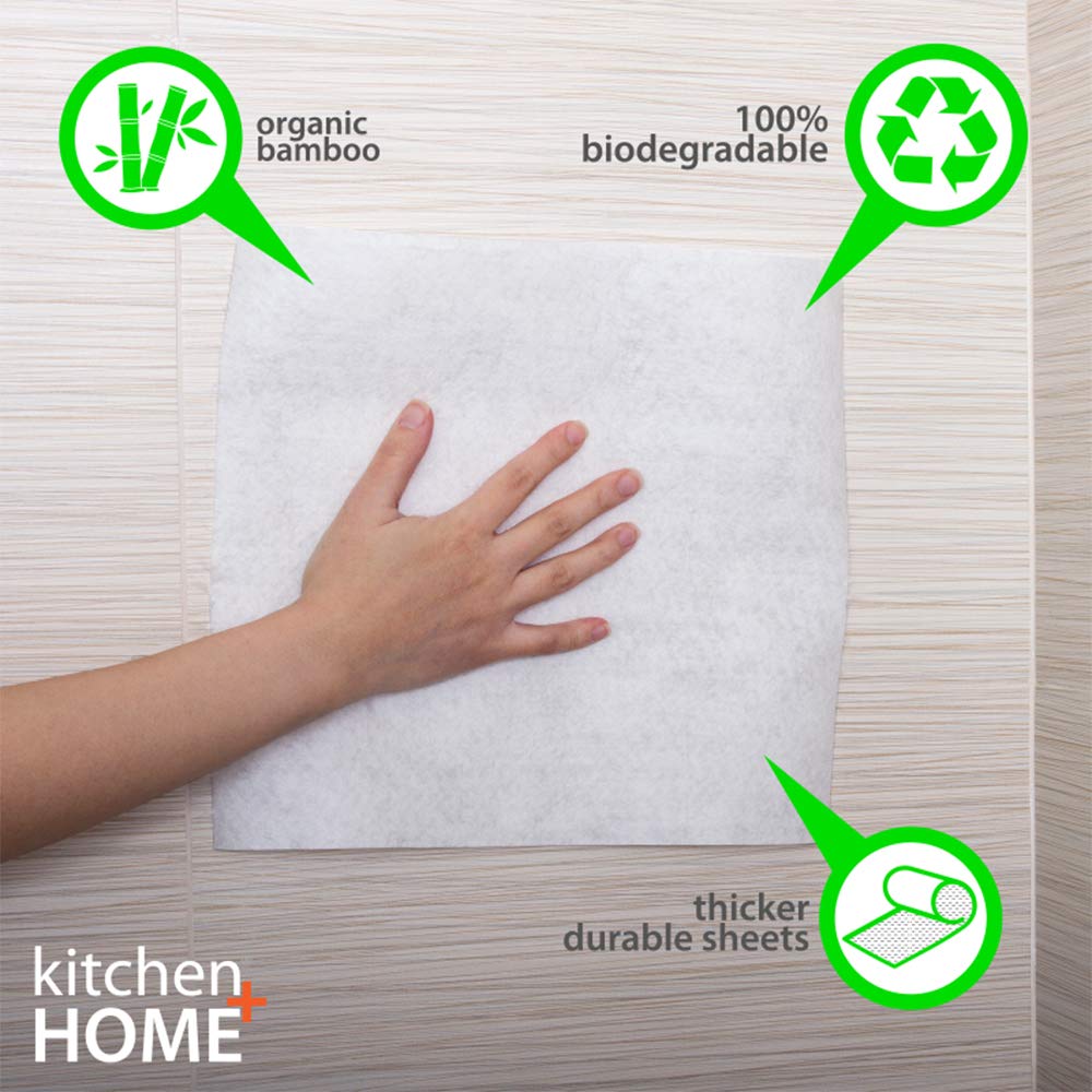 Eco-Friendly Reusable Paper Towels - Heavy Duty Washable Rayon Kitchen Towels | 1 Roll Replaces 6 Months of Disposable Towels | Perfect for Cleaning, Spills & Sustainable Home Use
