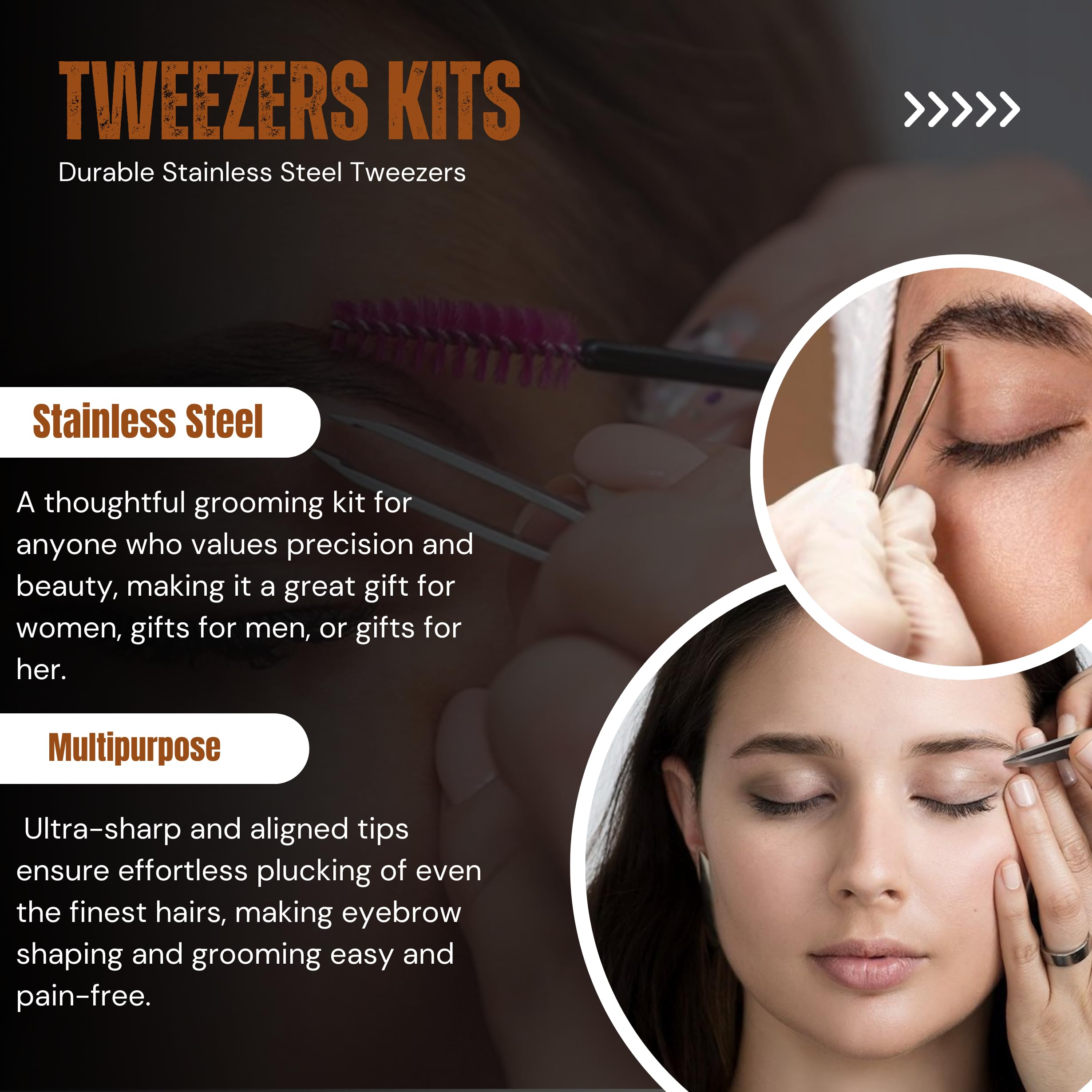 Professional Stainless Steel Eyelash Applicator & Remover Tweezers Set - German Instruments® False Eyelash Tool for Easy Application & Removal, Pink-White Beauty Tweezers for Women | Perfect for Salon, Home Use & Travel Makeup Kit
