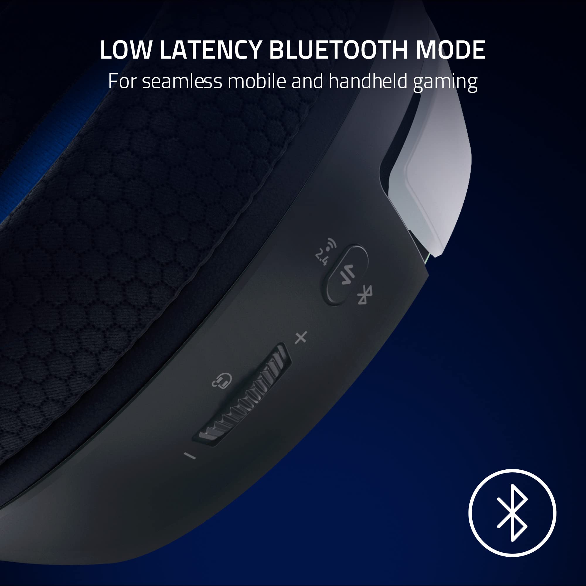 Razer Kaira HyperSpeed Wireless Gaming Headset for PS5, PS4, PC & Mobile - 50mm Drivers, HyperClear Mic, Memory Foam Cushions, Bluetooth, 30-Hour Battery (White/Black) - Perfect for Competitive Gaming, Streaming & Long Play Sessions