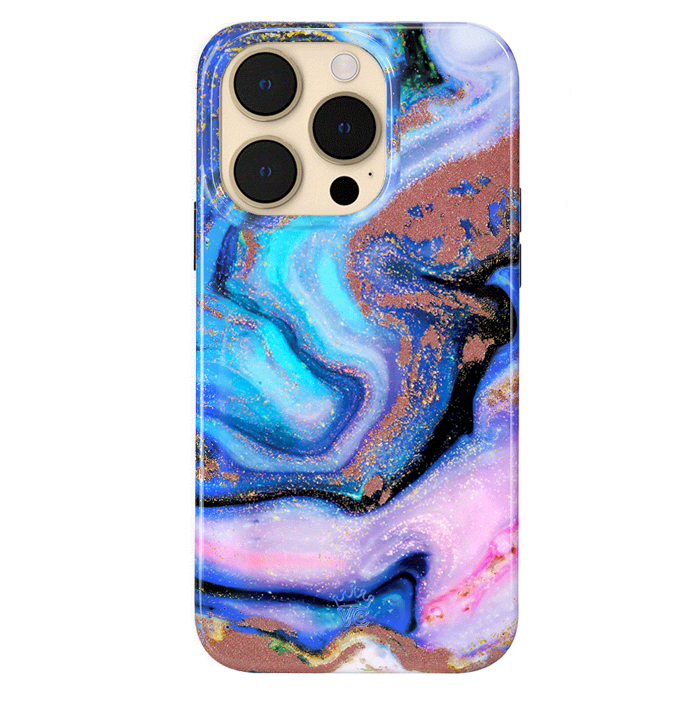 Sparkly Galaxy Glitter iPhone Case - Protective & Stylish Cover for iPhone 13/14/15 - Perfect for Parties, Night Out & Everyday Use