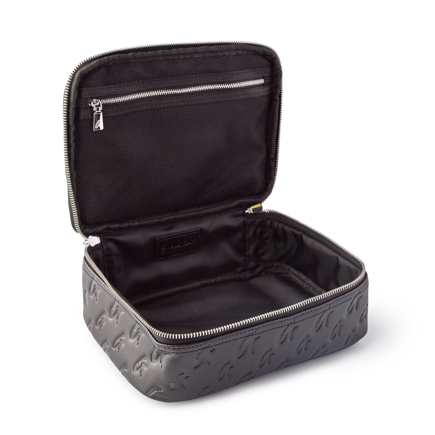 Medium Monogram Toiletry Bag - Black Travel Cosmetic Organizer for Men & Women | Perfect for Gym, Vacation & Business Trips