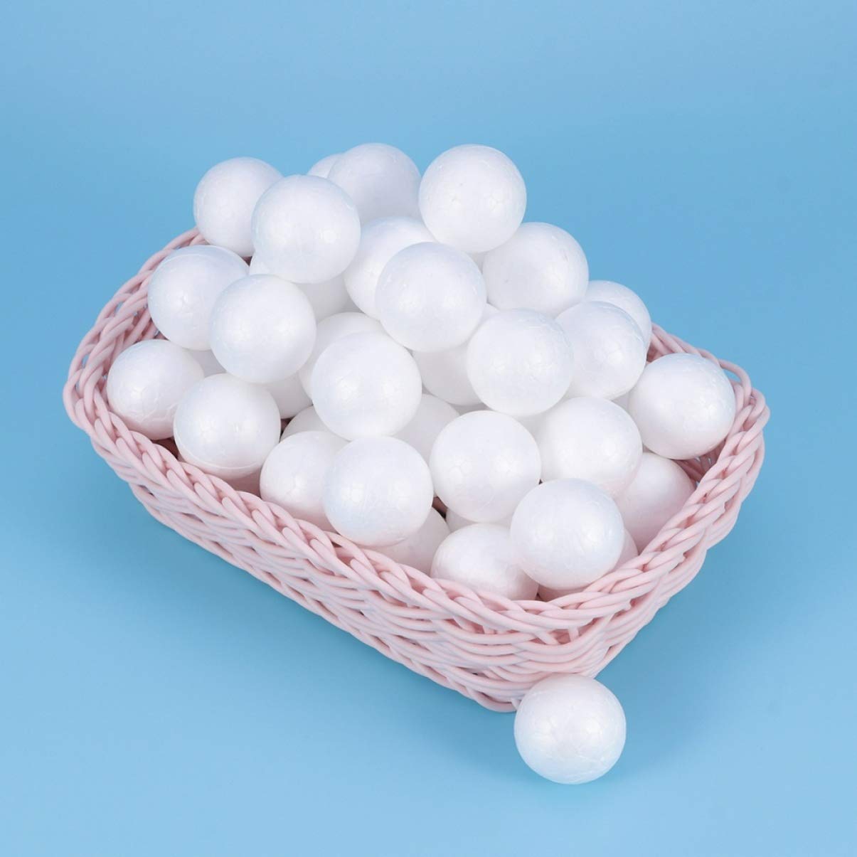 Healifty 100pcs White Craft Foam Balls for Christmas Decorations, Halloween Crafts, Wedding Ornaments & DIY Projects - Perfect for Holiday Decor, Kids Crafts and Party Supplies