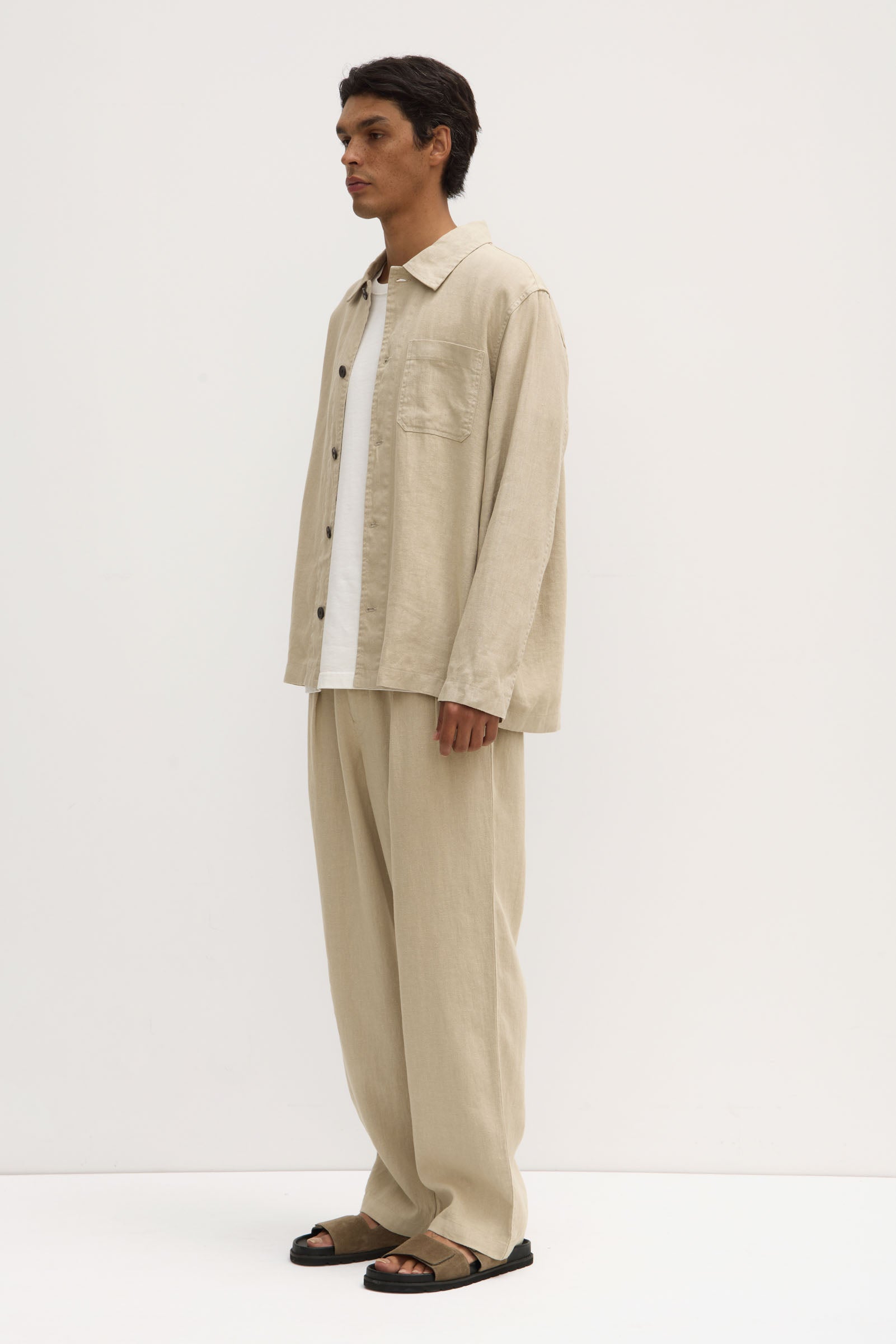 Corby Linen Overshirt for Men - Lightweight Breathable Linen Shirt Jacket - Perfect for Summer, Spring & Casual Outings