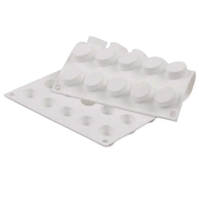 Micro Flex Oval 5 Silicone Mold - 35 Cavity Baking Molds for Cupcakes, Candies, Chocolates & DIY Crafts | Perfect for Home Baking, Party Treats & Gift Making