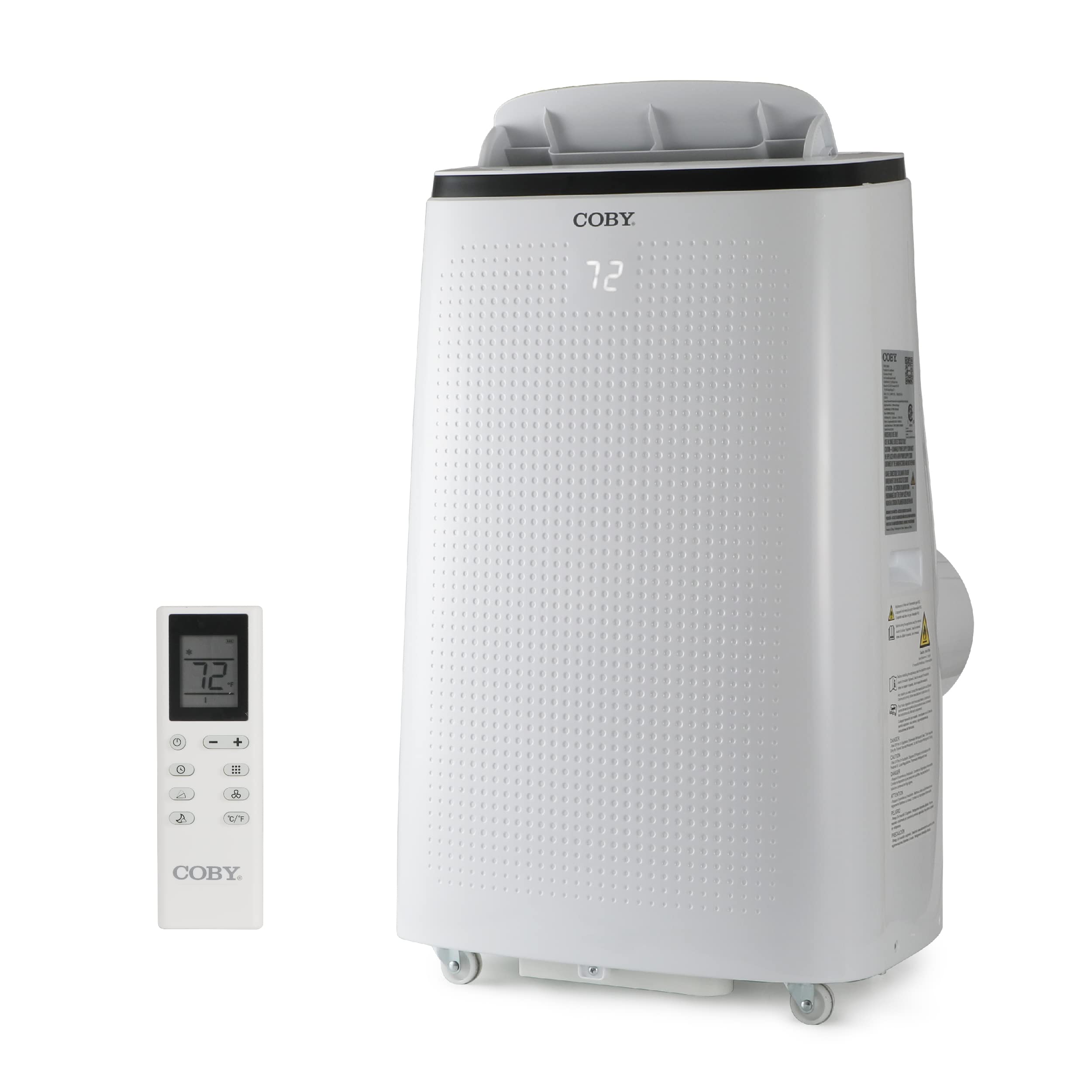 Coby CBPAC1080H 4-in-1 Portable Air Conditioner with Heater, Dehumidifier & Fan - 15,000 BTU Cooling & Heating - White - Perfect for Home, Office & Bedroom Use