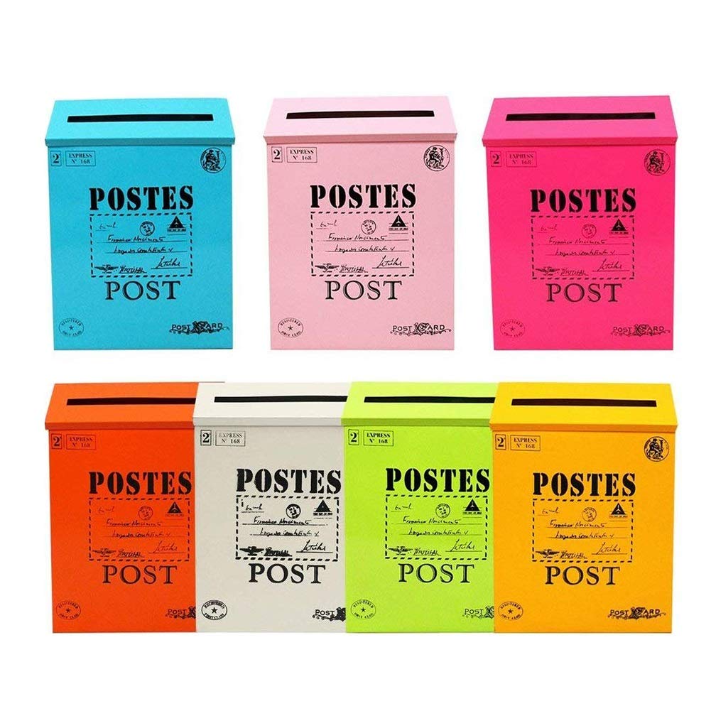 Wall Mounted Lockable Outdoor Letter Box - Secure Mailbox for Home, Garden & Post - Decorative Newspaper & Suggestion Box (Green) - Perfect for Front Door, Porch & Backyard Mail Delivery