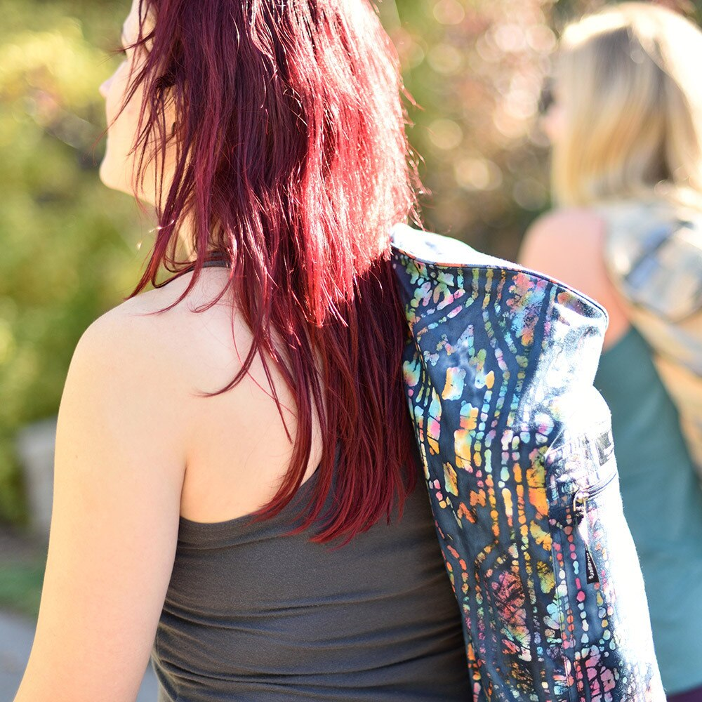 Eco-Friendly Batik Yoga Mat Bag - Handmade Cotton Carrier for Yoga, Pilates & Gym - Perfect for Travel & Storage