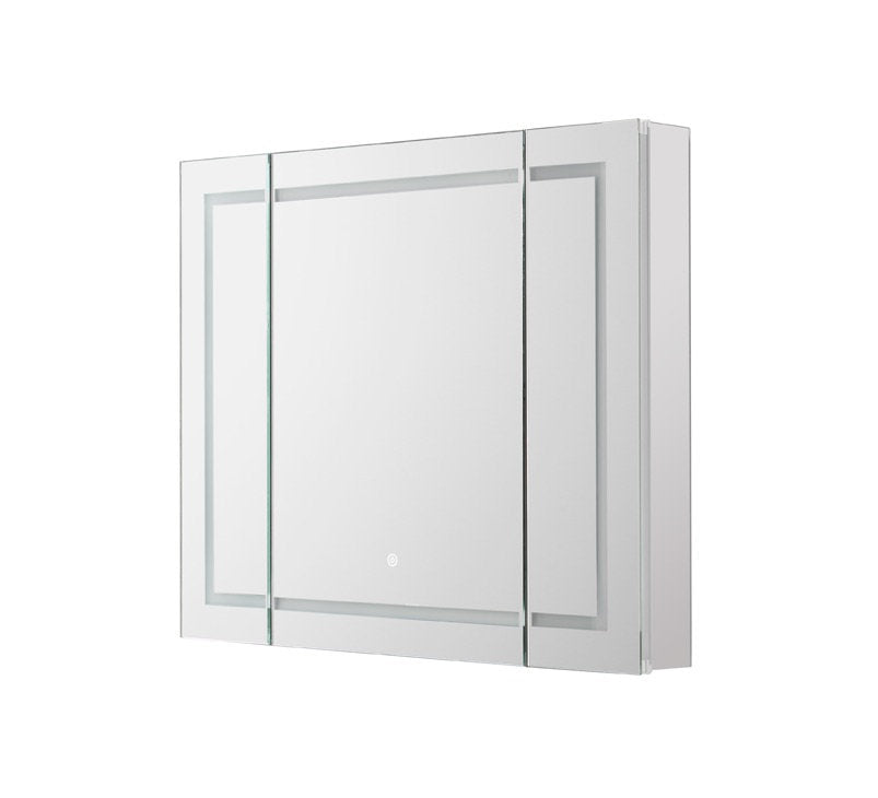 Aquadom Royale Plus 48x36 Inch LED Lighted Triple Door Bathroom Medicine Cabinet - Perfect for Modern Homes, Spas & Luxury Hotels