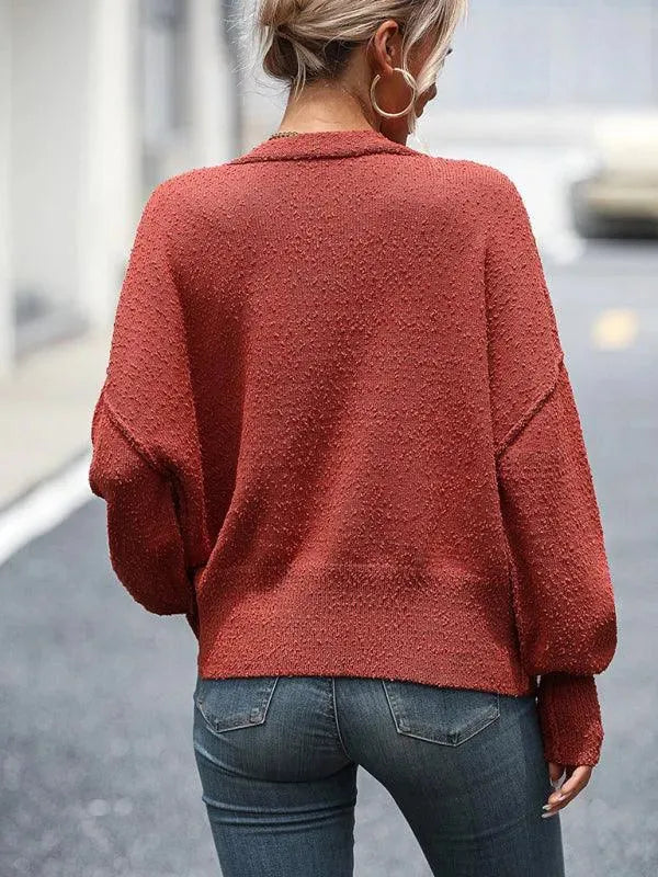 Women's V-Neck Button Cardigan Sweater - Soft & Stylish Knitwear for Casual Wear, Office & Layering