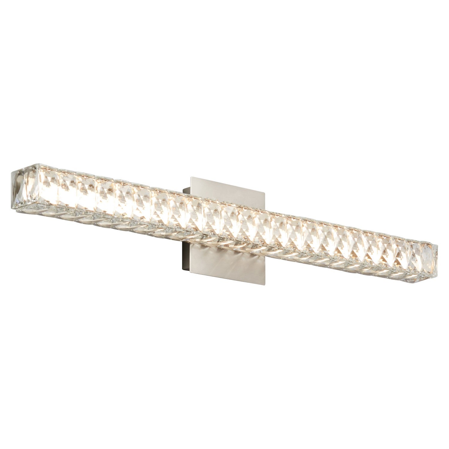 Oxygen Elan 3 574 24 Inch Modern Vanity LED Wall Light Fixture in Satin Nickel - Perfect for Bathroom, Bedroom, and Dressing Room Lighting