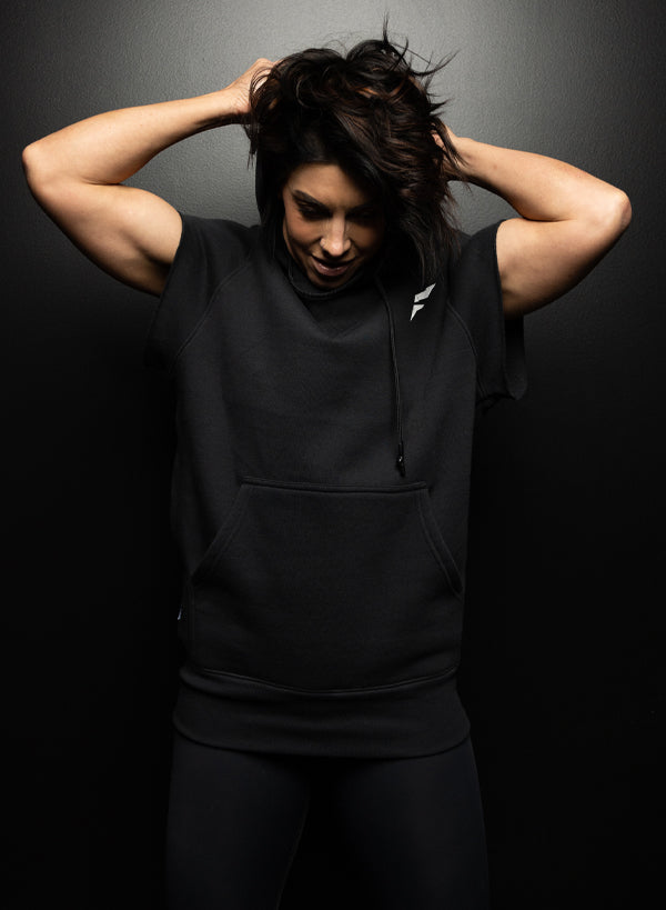 UDTC Sleeveless Sweatshirt for Women - Soft & Comfortable Black Workout Top for Gym, Running & Yoga | Breathable & Lightweight Athletic Wear