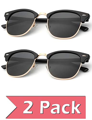 D01- (2 Pack) Matte Black Frame Black Lens