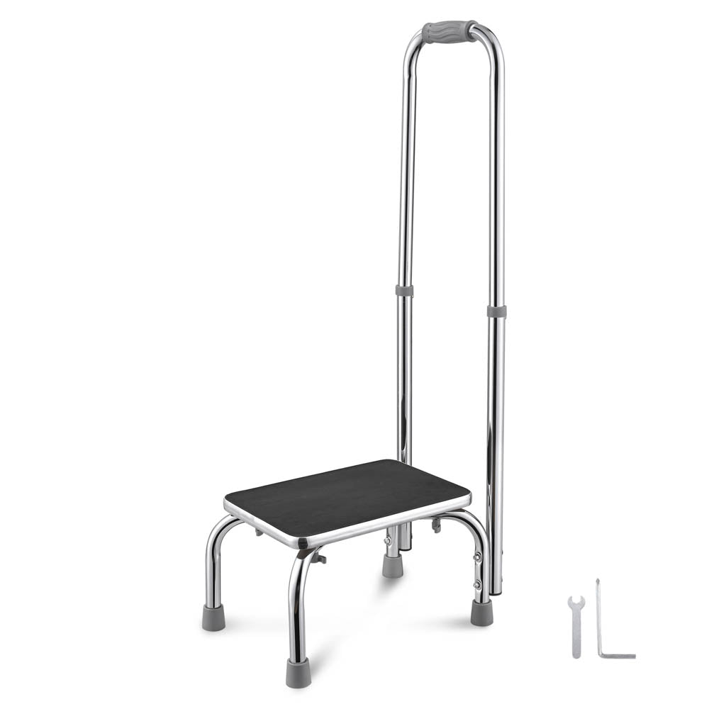 TheLAShop Heavy Duty Steel Safety Step Stool with Non-Slip Handle - 16