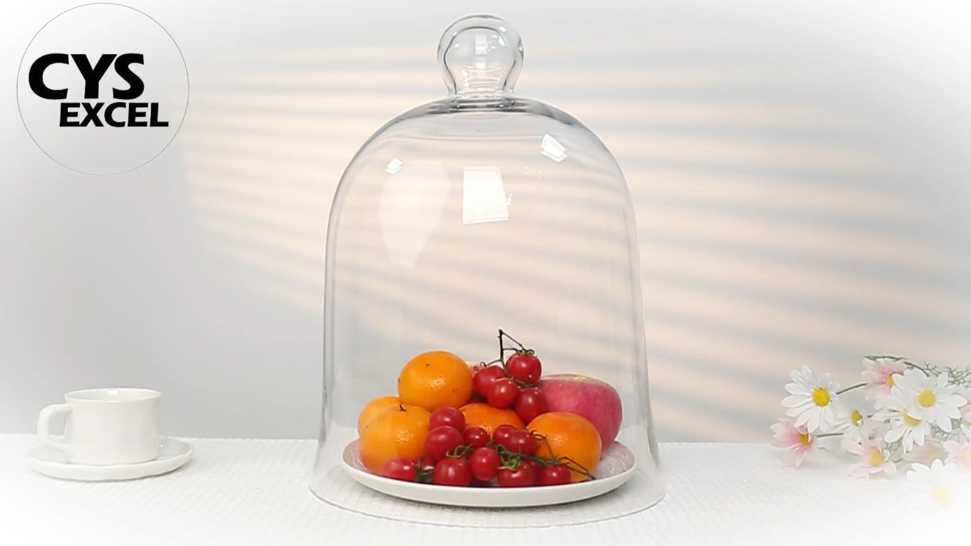 Enchanted Rose Glass Bell Dome Cloche (16