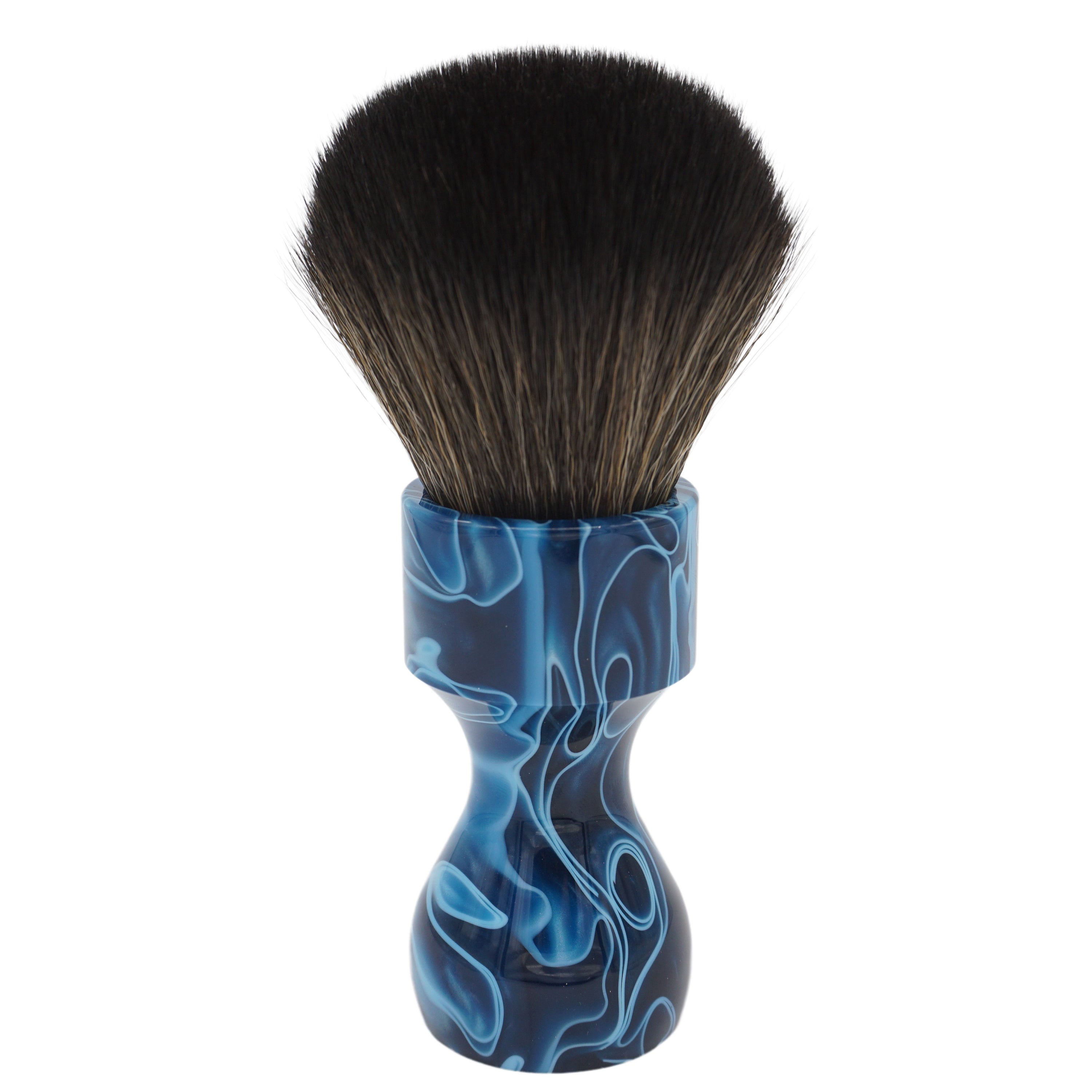 AP Shave Co. 28mm G5B Premium Synthetic Shaving Brush - Soft Blue Handle for Men's Wet Shaving & Grooming | Perfect for Lathering Creams & Soaps | Luxury Bathroom Essential