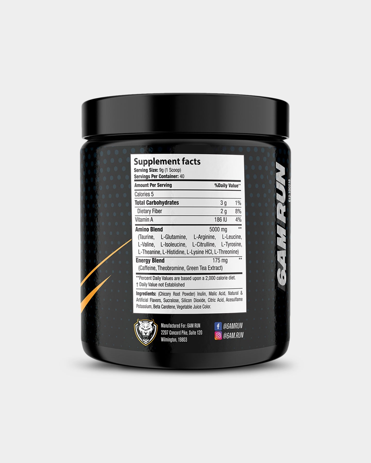 6AM Run Marathon Pre Workout Supplement - Energy Booster for Runners & Athletes - Caffeine & B Vitamins for Endurance - Perfect for Morning Runs & Training Sessions