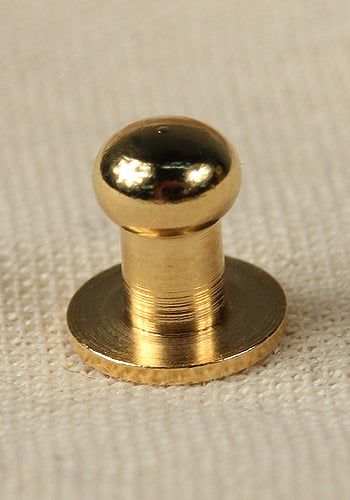5x Brass Button Rivets M3 Size 9.5x6.2mm - Gold Decorative Fasteners for Leather Craft, DIY Projects & Costume Accessories