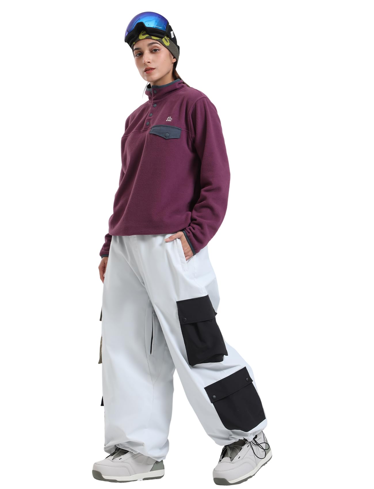 GSOU SNOW Men's & Women's Ski Pants - Waterproof Windproof Insulated Snowboard Pants with Cargo Pockets for Winter Sports & Outdoor Activities | Perfect for Skiing, Snowboarding & Cold Weather Adventures