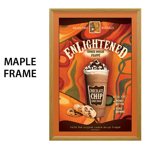 14x22 Designer Wood Snap Frames for Posters - 2 Wide Matboard Included - Perfect for Home Decor, Office Displays & Art Exhibitions
