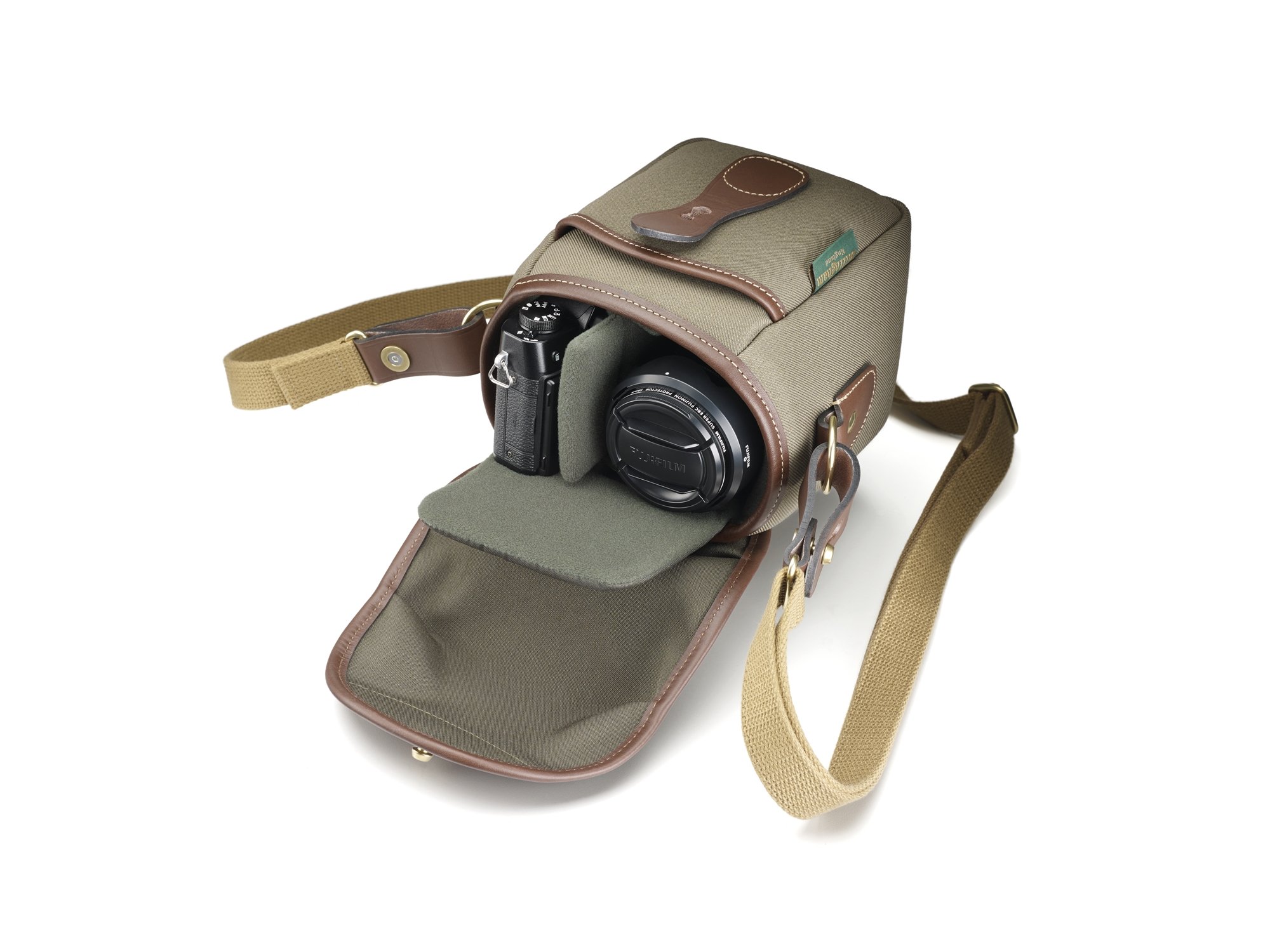 Billingham 72 Sage FibreNyte/Chocolate Camera Bag - Waterproof DSLR Shoulder Bag for Photographers, Travel & Outdoor Photography Gear Accessories