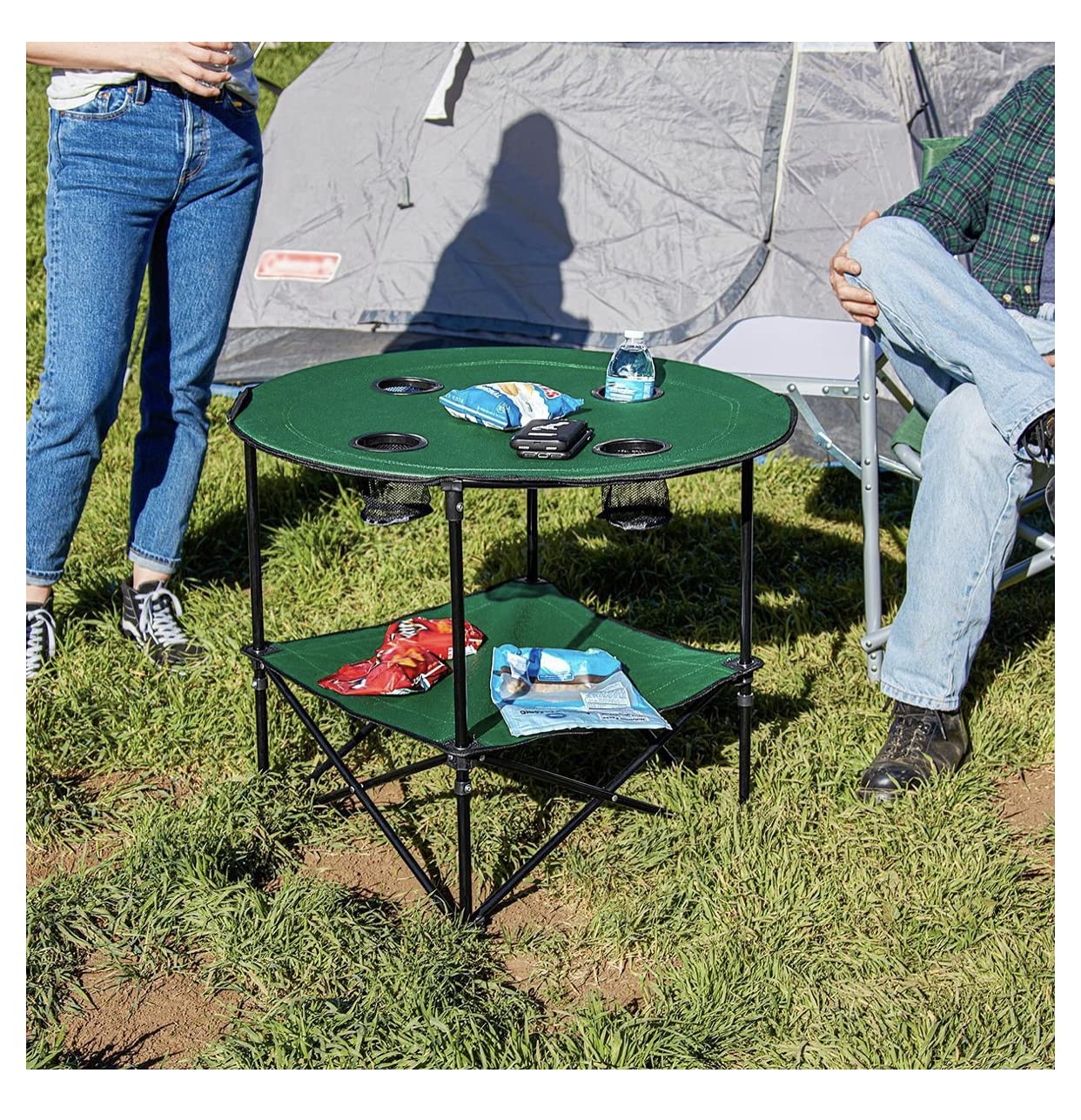 Portable Foldable Camping Table - Lightweight & Compact Outdoor Picnic Table for Hiking, Backpacking, Beach & Tailgating - Perfect for Camping Gear, Picnics, BBQs & Outdoor Adventures