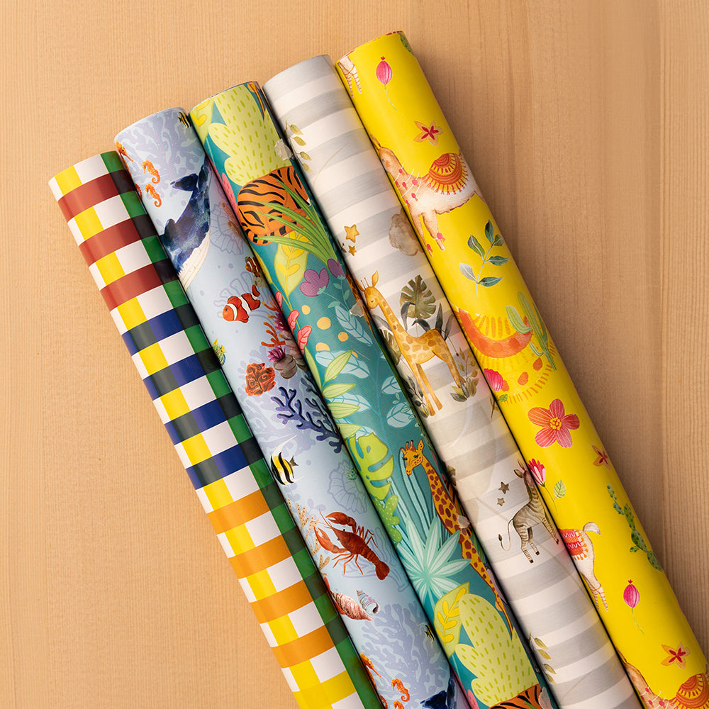 Premium Island of Dreams Assorted Wrapping Paper Set - 25 Sheets for Gift Wrapping, Birthdays, Holidays & Special Occasions