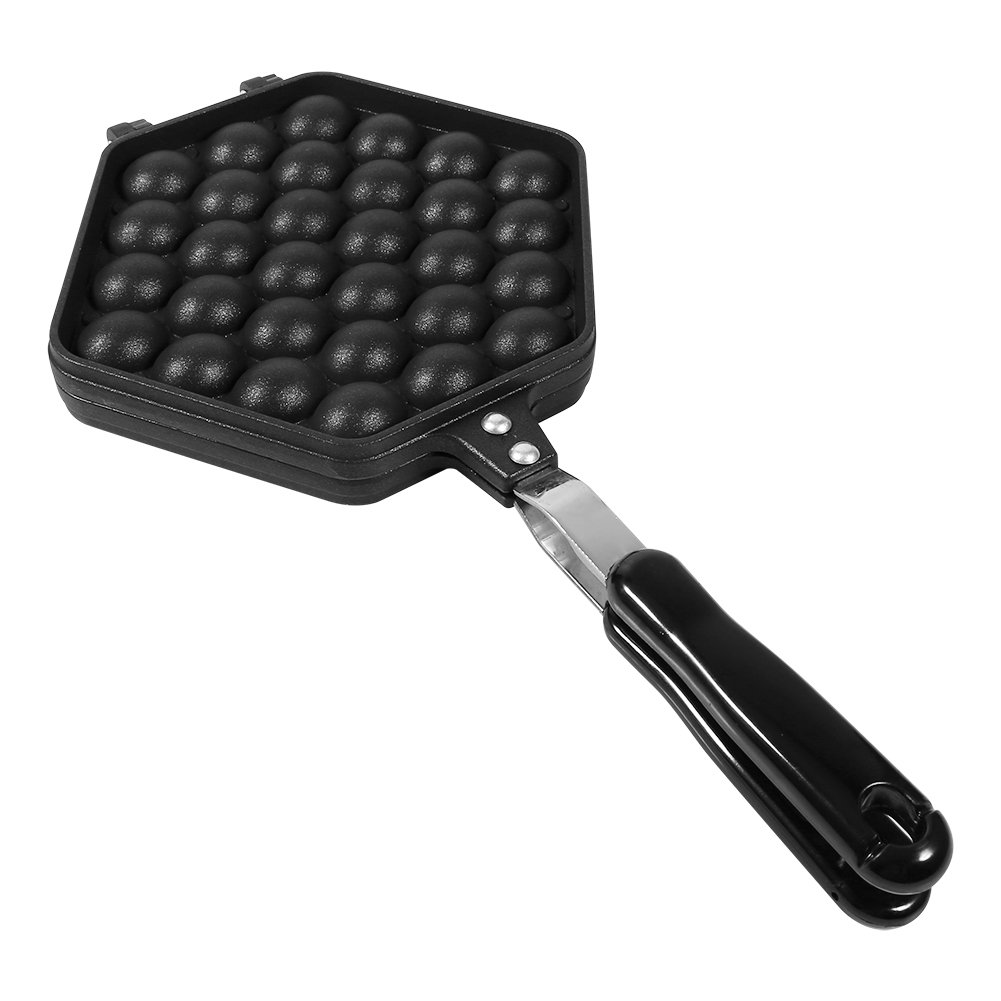 Hong Kong Style Bubble Waffle Maker - Electric Egg Waffle Pan with Non-Stick Coating for Perfect Egg Puffs | Ideal for Breakfast, Desserts, and Street-Style Snacks at Home