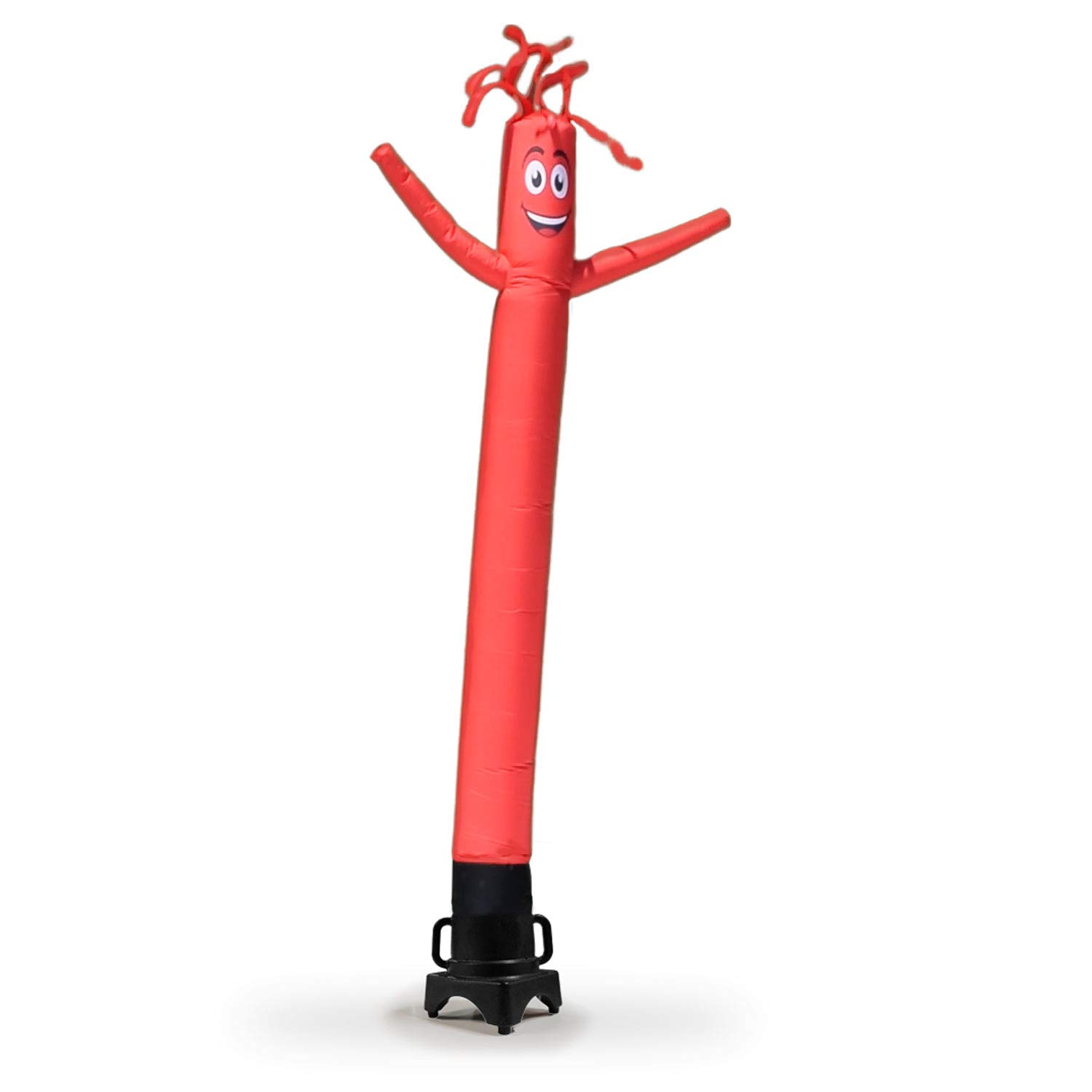 8FT Tall Orange Inflatable Tube Man with Air Blower - Waving Air Dancer for Car Dealerships, Grand Openings & Outdoor Advertising | 6FT Solid Color Feather Flag Included