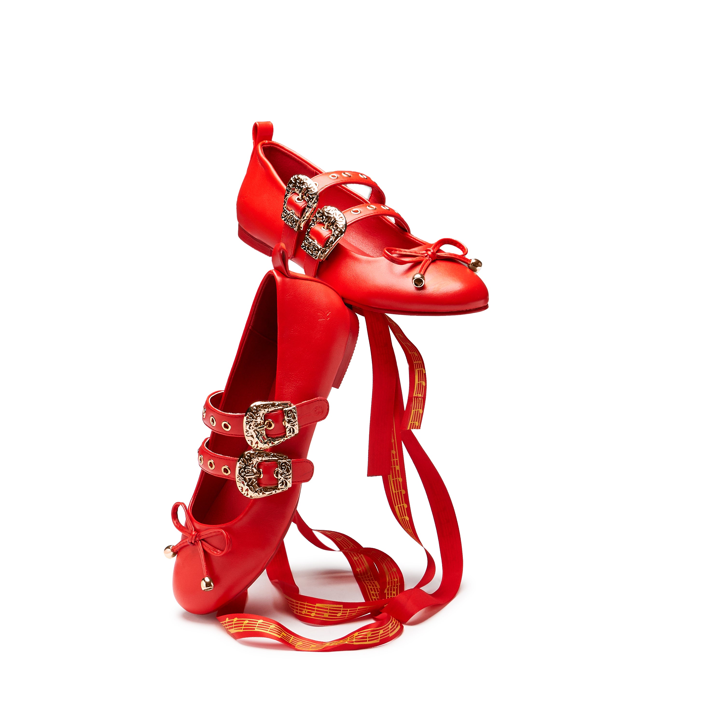 Song Of Rest Bard Flats Red - Comfortable & Stylish Women's Flats for Casual Wear, Work & Travel