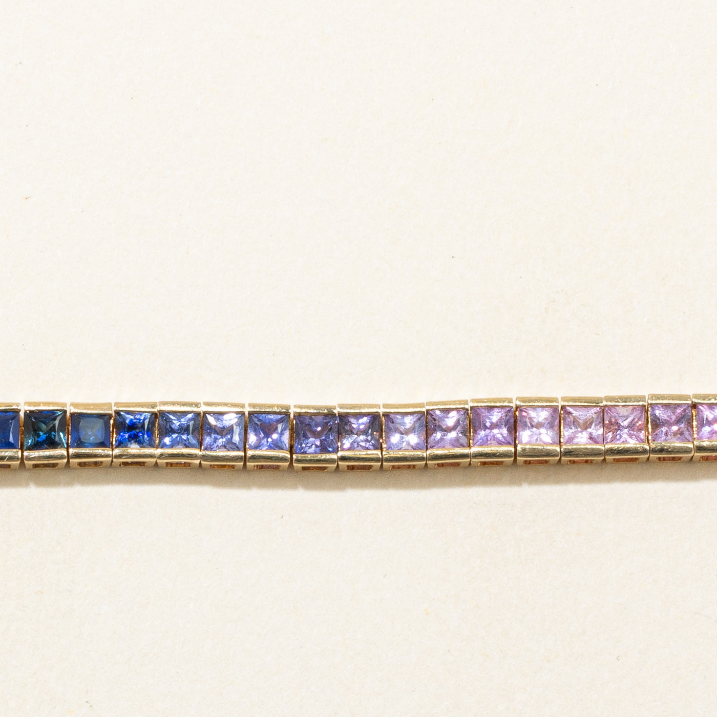 Rainbow Sapphire Tennis Bracelet for Women - 6.65 Carat Total Weight (ctw) | 7.5 Inches Adjustable Length | Elegant Jewelry Gift for Anniversary, Birthday & Special Occasions