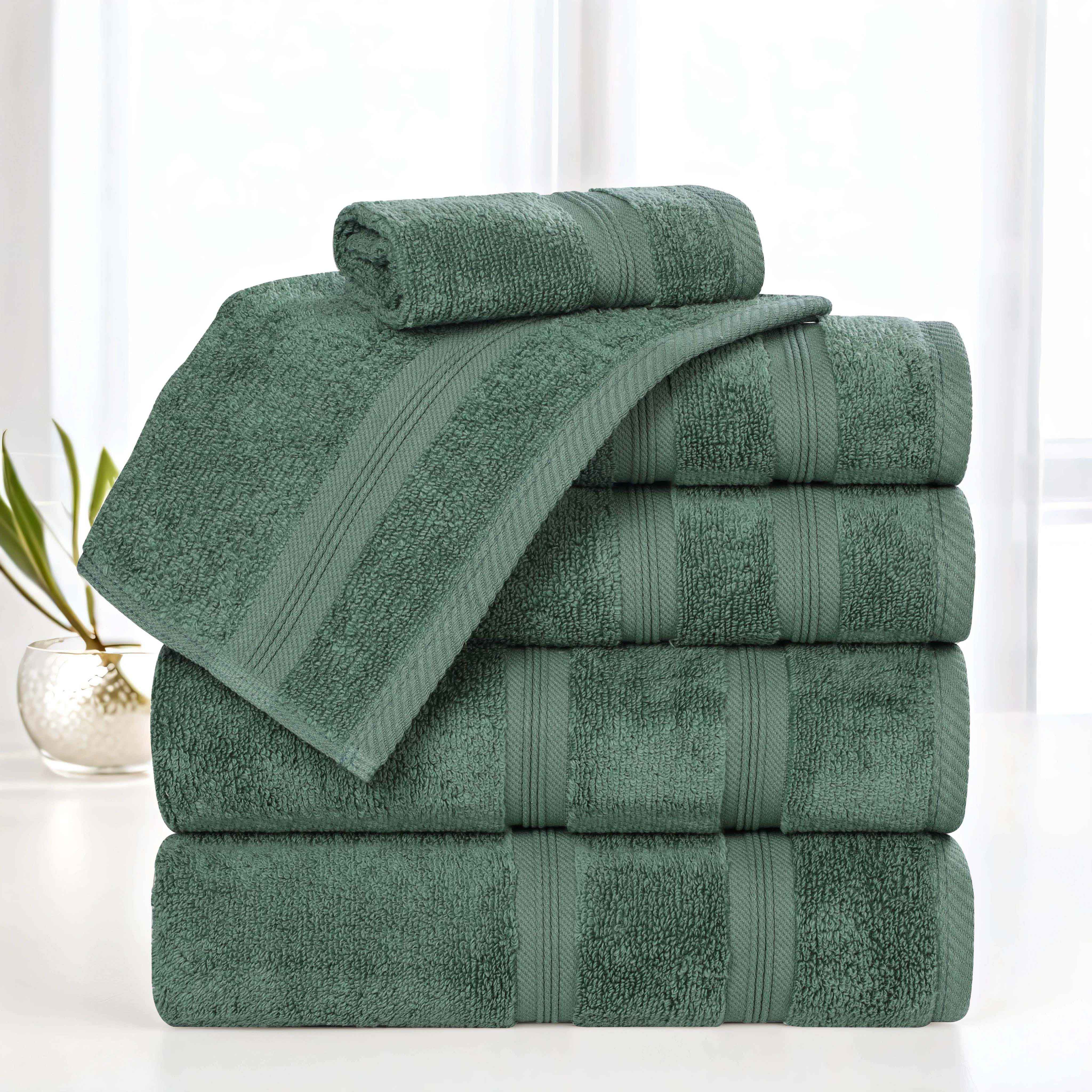 Premium 6-Piece Smart Dry Zero Twist Cotton Towel Set - Ultra Soft, Absorbent & Quick-Drying Bath Towels for Spa, Gym & Luxury Home Use