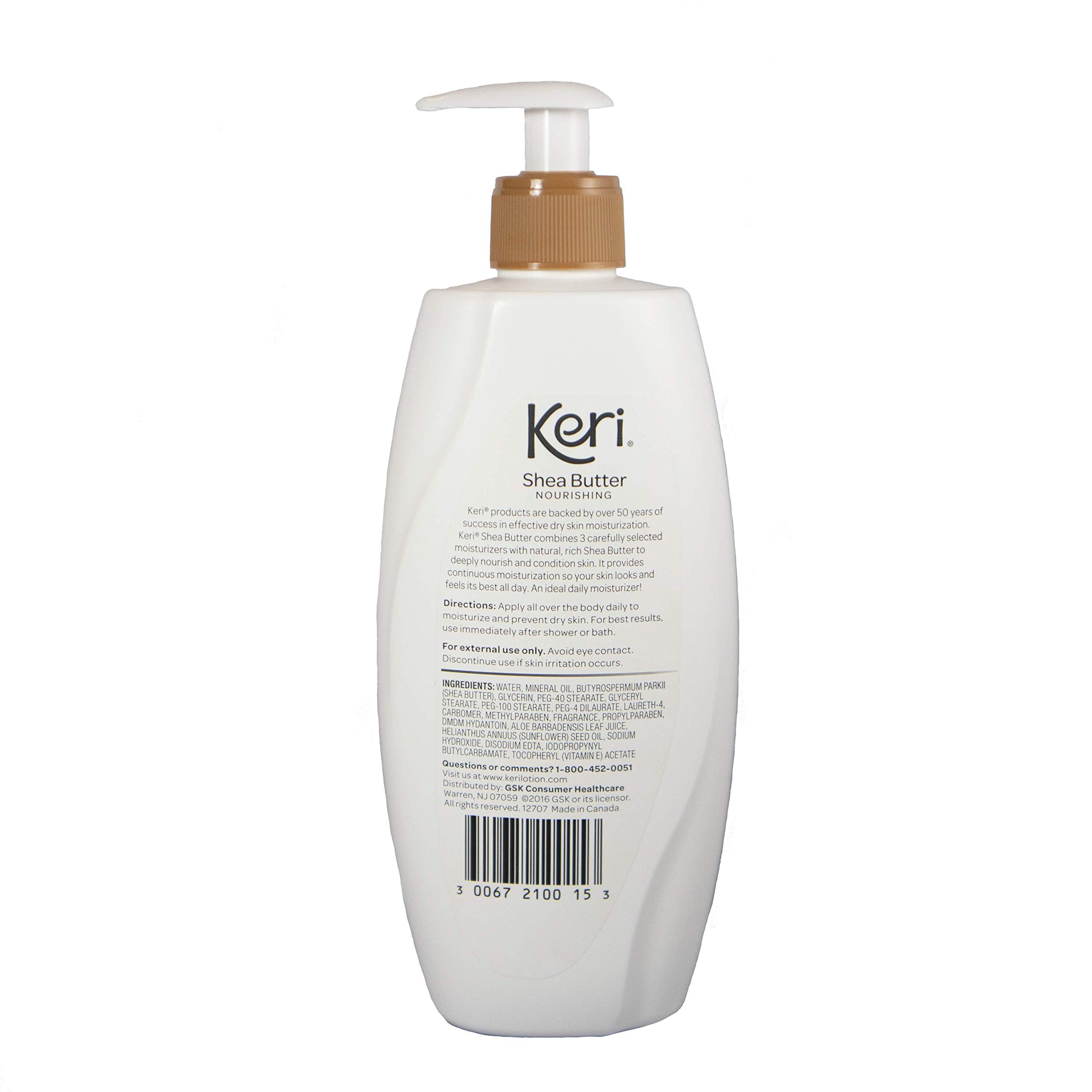 Keri Nourishing Shea Butter Body Lotion - 15oz | Ultra Hydrating Moisturizer for Dry Skin | Perfect for Daily Use & After Shower Care