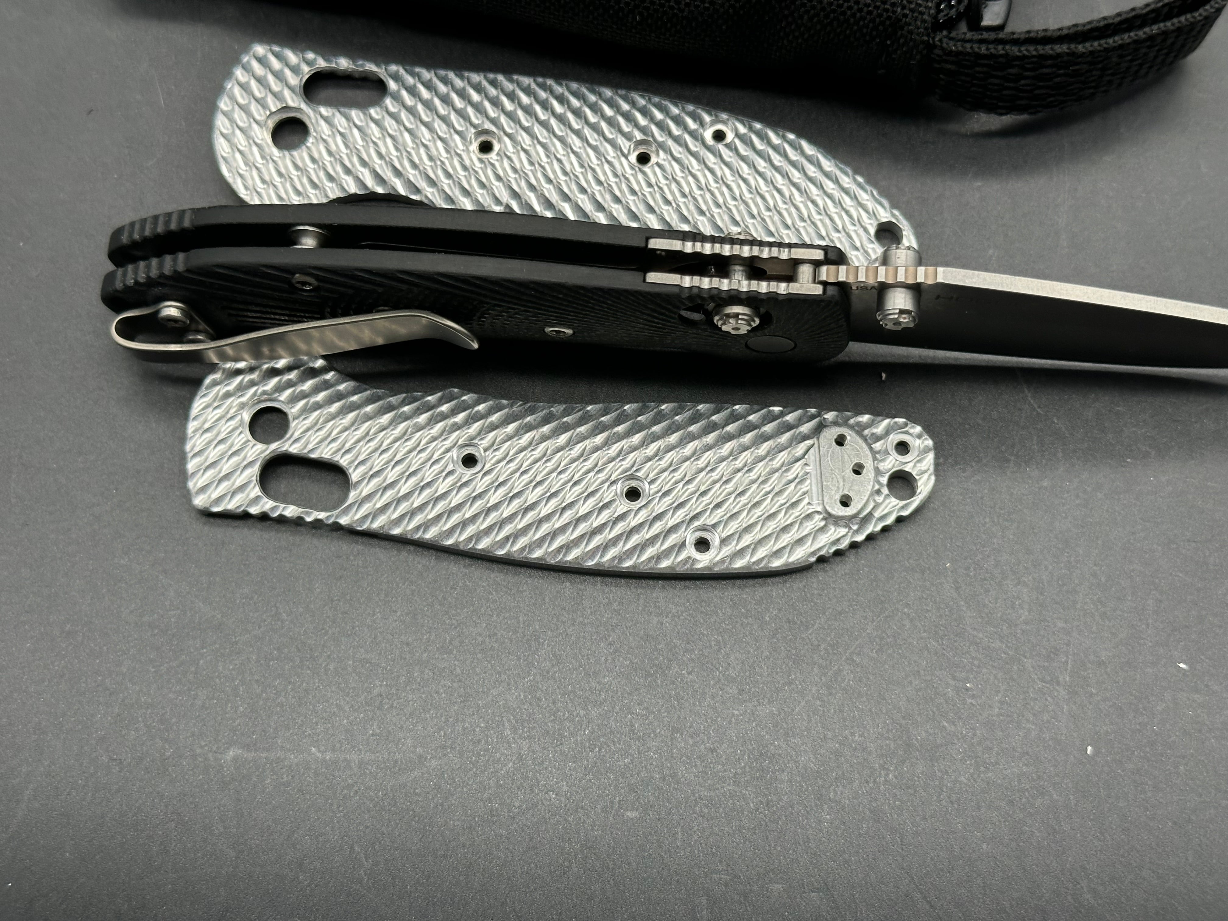 Hogue Doug Ritter Mini RSK Folding Knife with Original Goat Scales & Aluminum Handle - Perfect for EDC, Outdoor Adventures, and Survival Gear