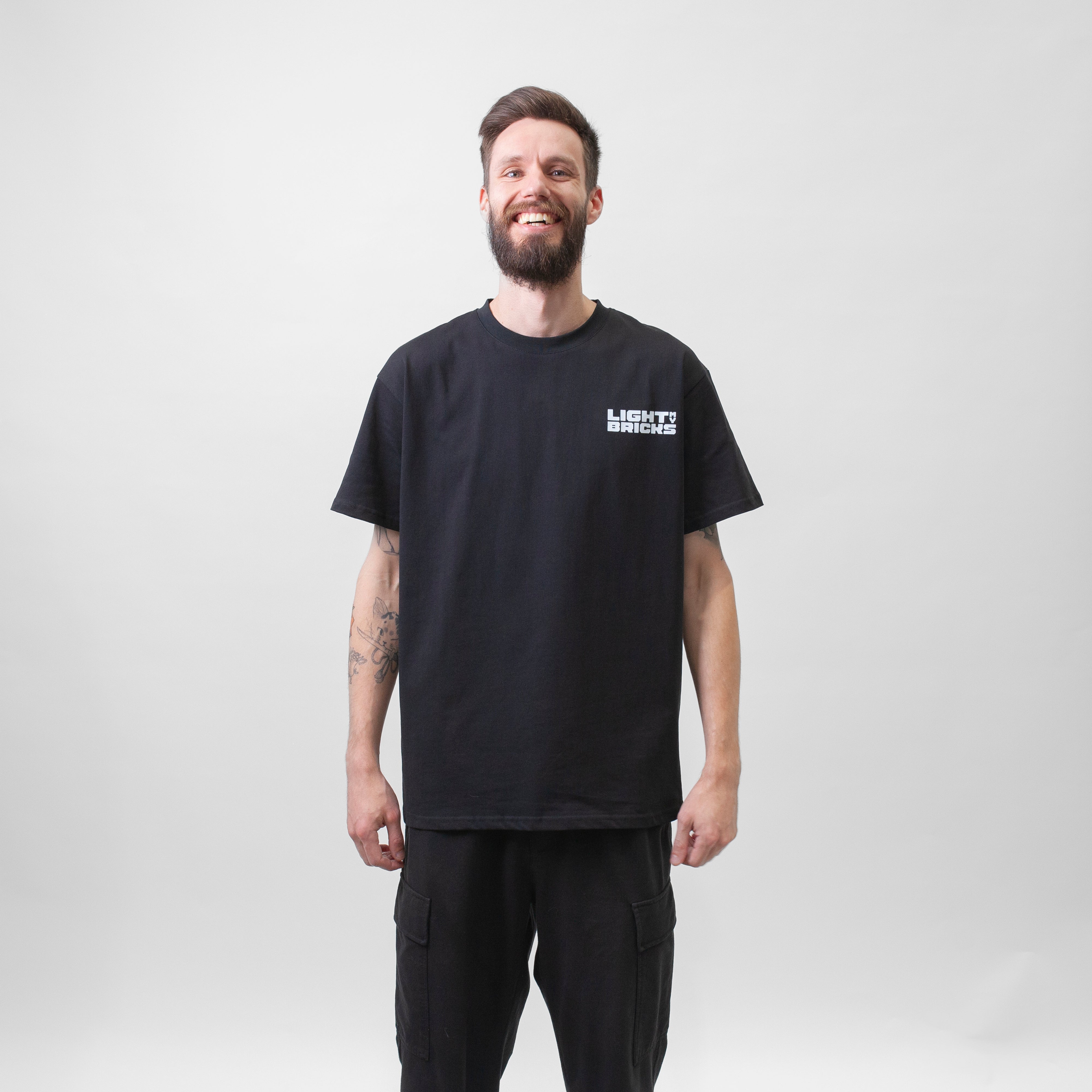 Light My Bricks™ Official Logo T-Shirt - Comfortable Cotton Tee for LEGO® Fans & Builders - Perfect for Casual Wear, Conventions & Brick-Building Events