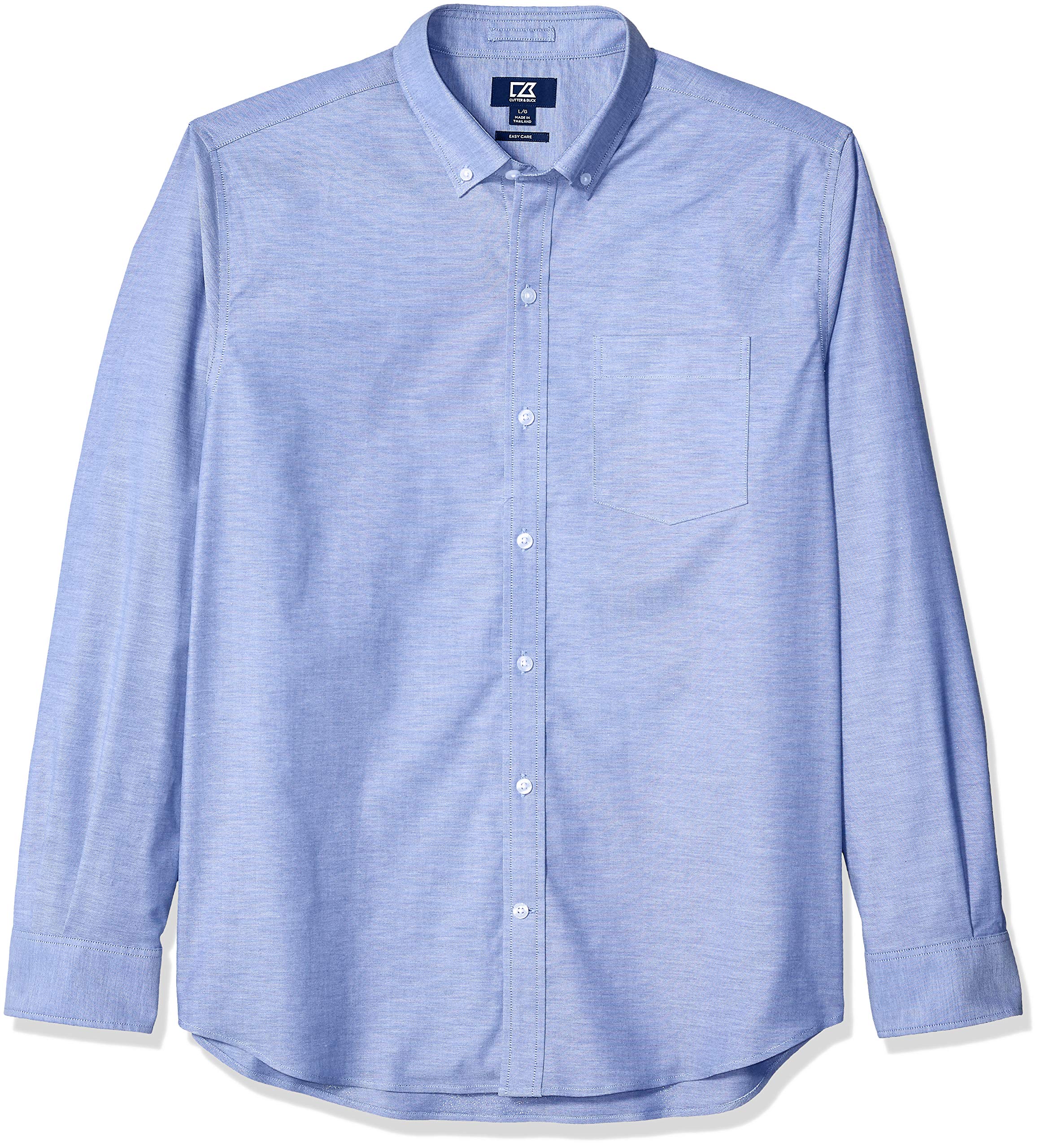 Cutter & Buck Men's Epic Easy Care Stretch Oxford Stripe Button Down Shirt | Comfortable Business Casual Dress Shirt for Office, Travel & Formal Occasions