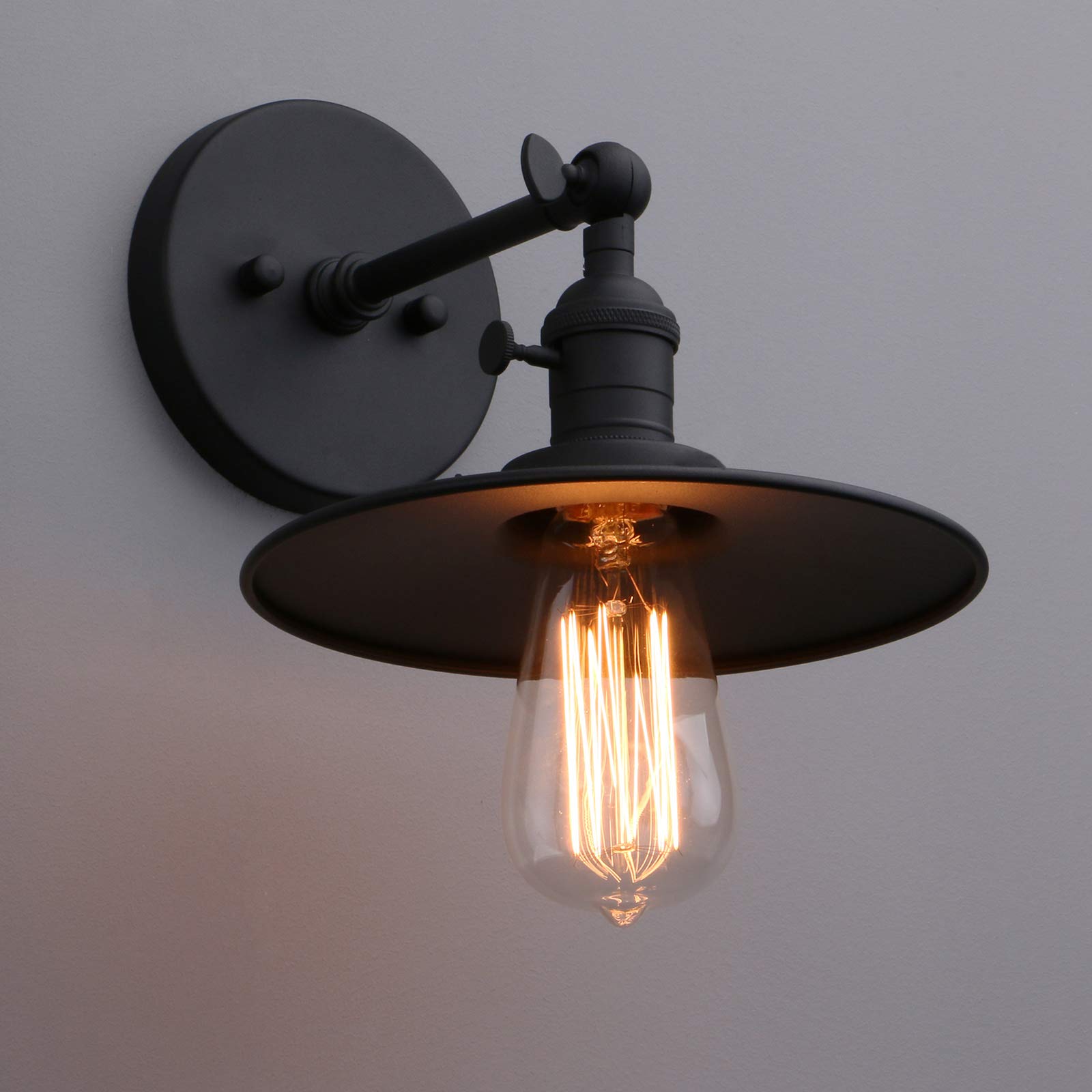 Phansthy Rustic Industrial Wall Light - 1-Light Bathroom Vanity Fixture with 7.9