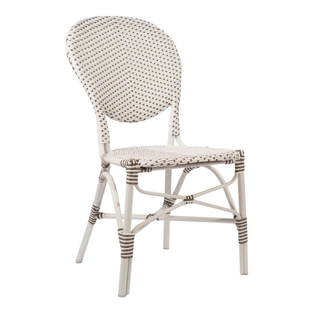 Isabell Stackable Aluminum Rattan Side Chair for Outdoor Patio, Garden, Poolside & Dining - Lightweight & Durable