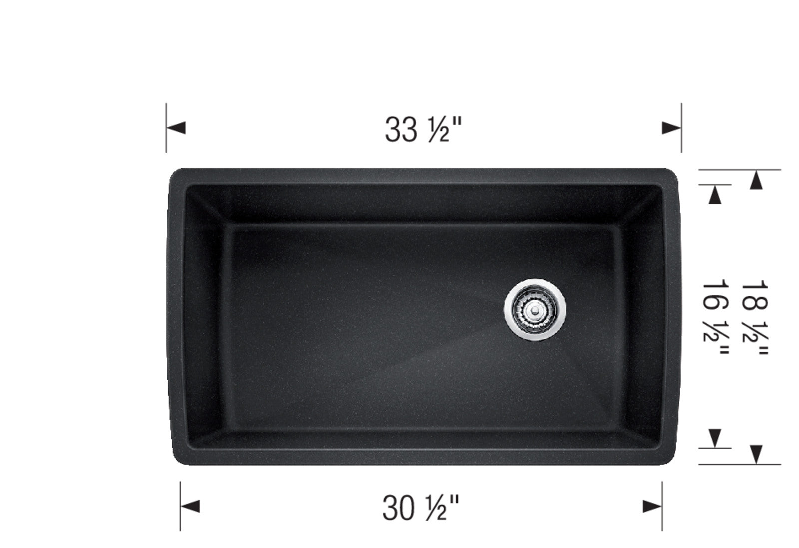 Blanco Diamond Super Single Bowl SILGRANIT Kitchen Sink - Premium Stainless Steel Composite Sink for Modern Kitchens | Perfect for Cooking, Washing Dishes & Food Prep