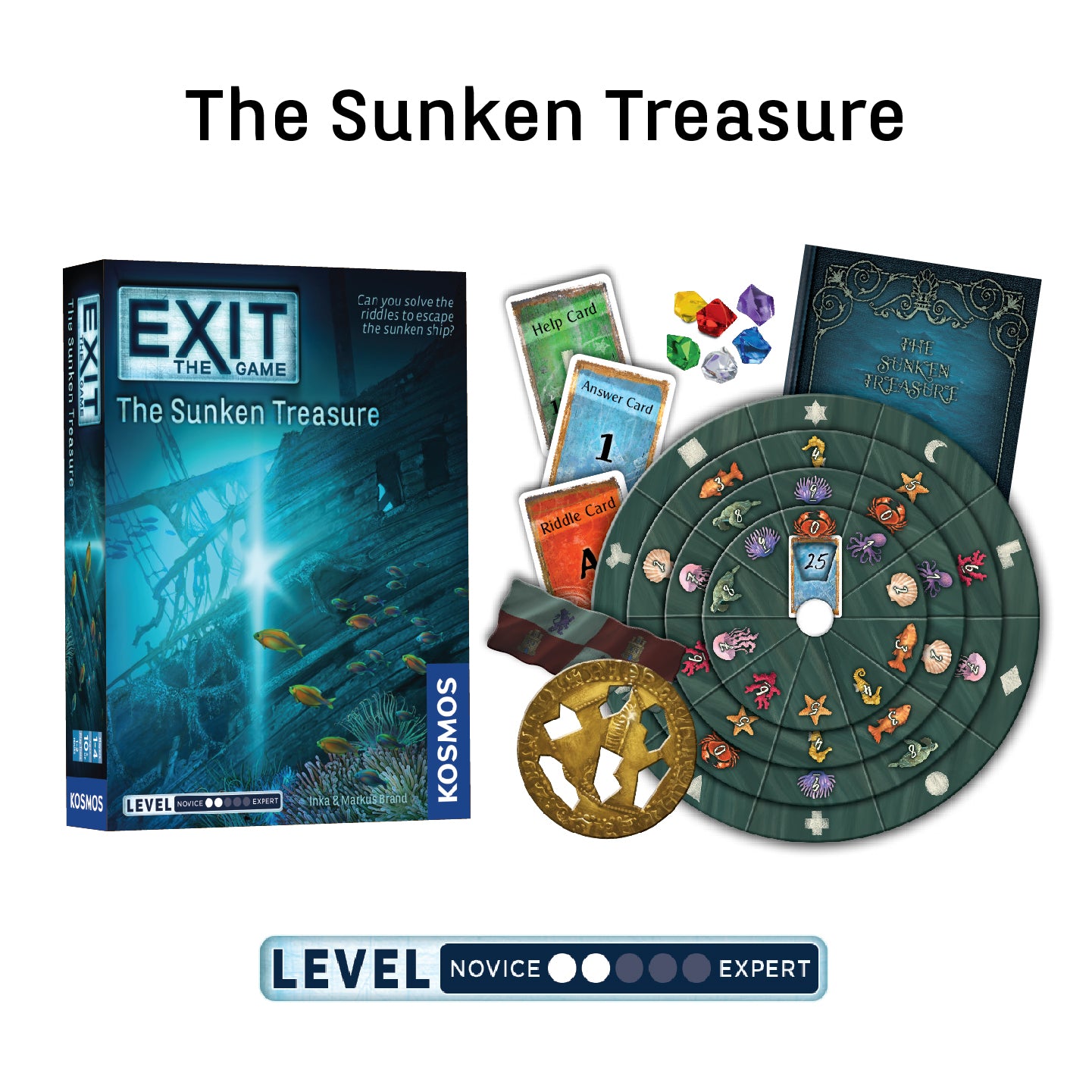EXIT: The Game - Beginner Bundle | 4 Escape Room Adventures: The Haunted Roller Coaster, Sunken Treasure, Mysterious Museum & House of Riddles | Perfect for Family Game Nights & Team Building Activities