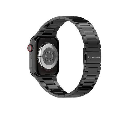 Premium Stainless Steel Band for Apple Watch 42mm 44mm - Black | Durable Metal Strap for Workout, Office & Everyday Wear