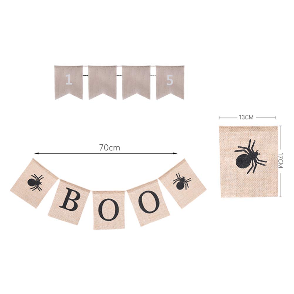 BESPORTBLE Halloween Party Decorations - Outdoor Hanging Banners, Wreaths & Swallowtail Flags for Spooky Home & Yard Decor | Perfect for Halloween Parties, Trick or Treating & Seasonal Festivities