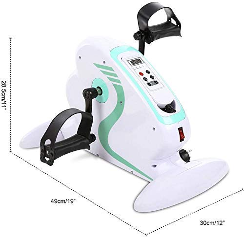 Electric Mini Exercise Bike for Legs & Arms - Motorized Pedal Exerciser with Safety Leg Protector - Portable Home Fitness Equipment for Seniors & Physical Therapy - Perfect for Home Use, Rehab & Low-Impact Workouts