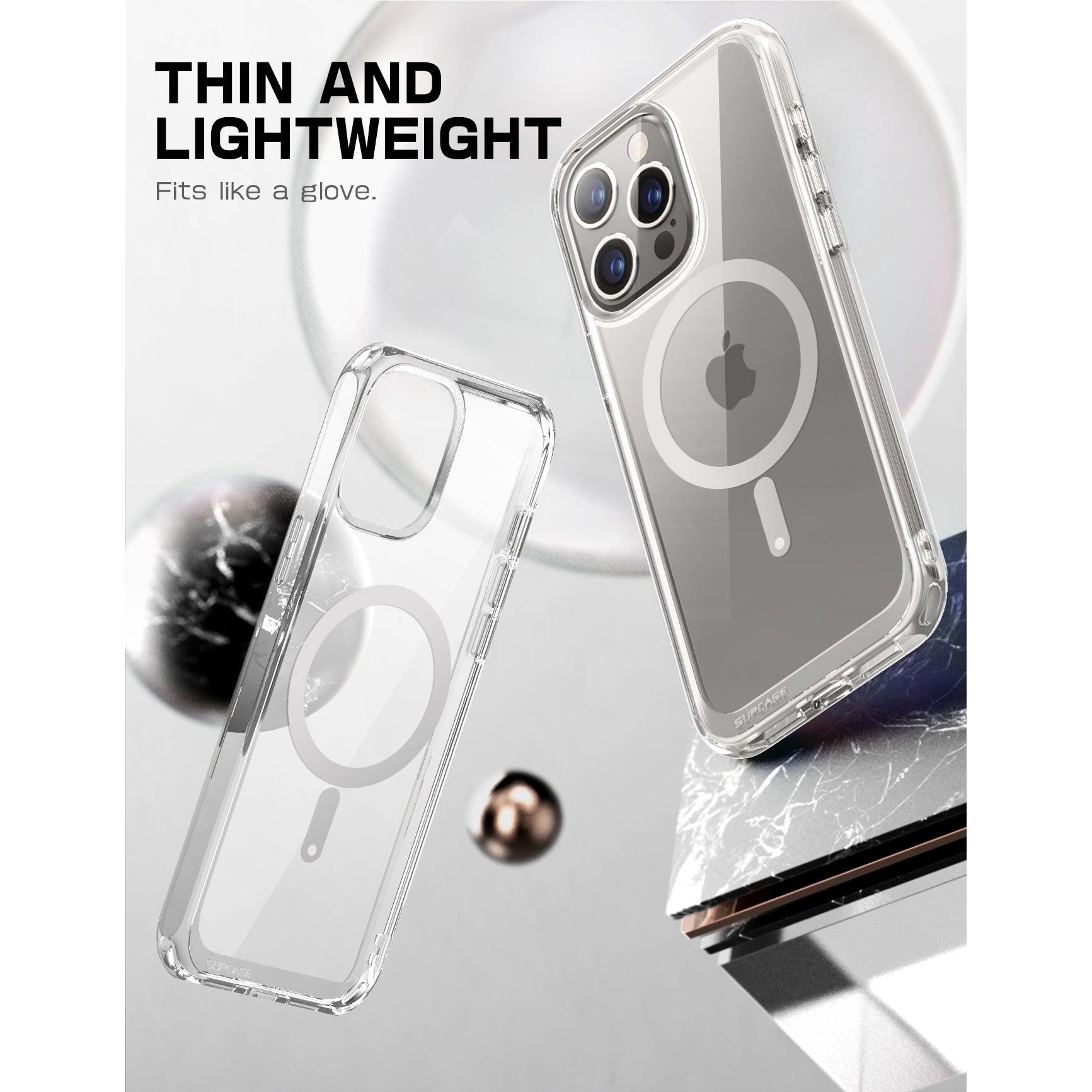 iPhone 15 Pro Max 6.7 Inch Unicorn Beetle MAG Slim Clear MagSafe Case - Ultra Thin Protective Cover with Military-Grade Drop Protection | Perfect for Everyday Use, Travel & Outdoor Activities