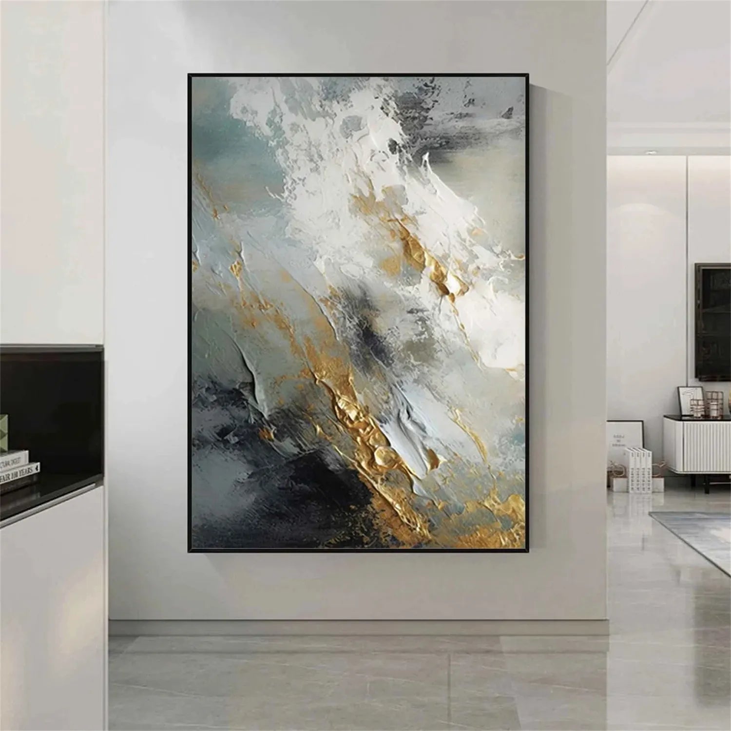Abstract Painting #AB 175 - Modern Wall Art for Home & Office Decor | Large Canvas Artwork for Living Room, Bedroom, or Workspace